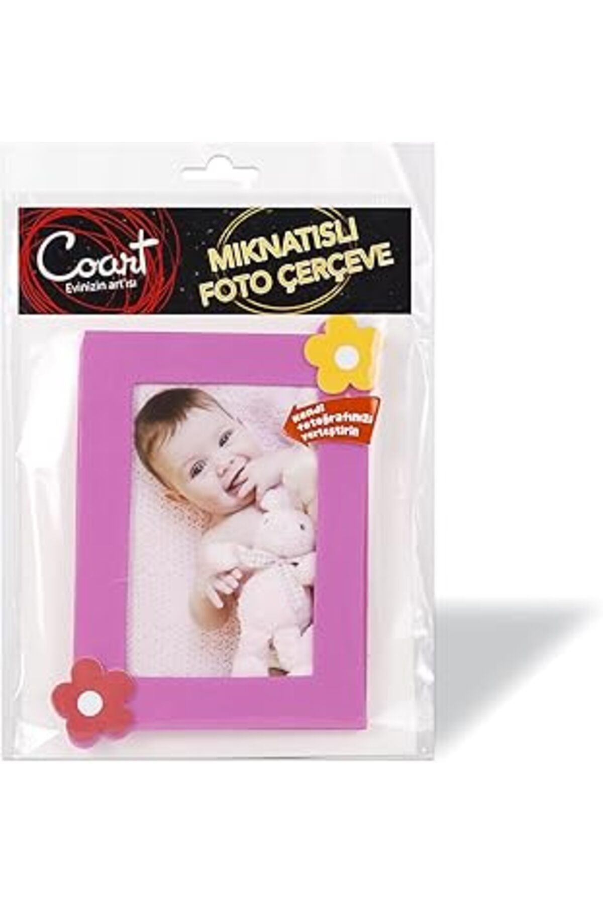 robotrend Artikel Dp-006F Mıknatıslı Pembe Eva Fotoğraf Çerçevesi Süsü 6