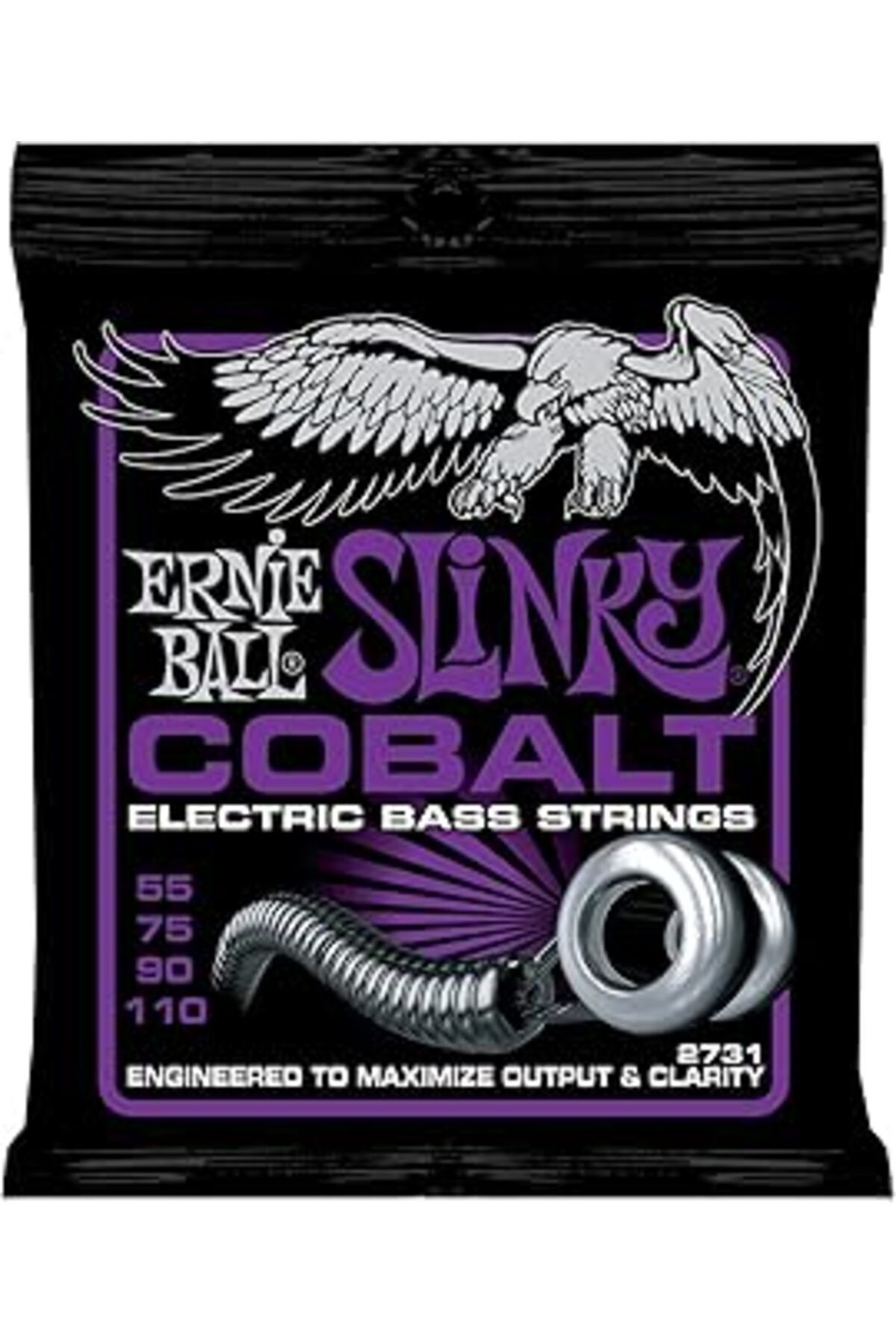 Pazarcan Ernie Ball Power Slinky Kobalt Elektrik Bas Enstrüman Telleri, Ölçü 55-110