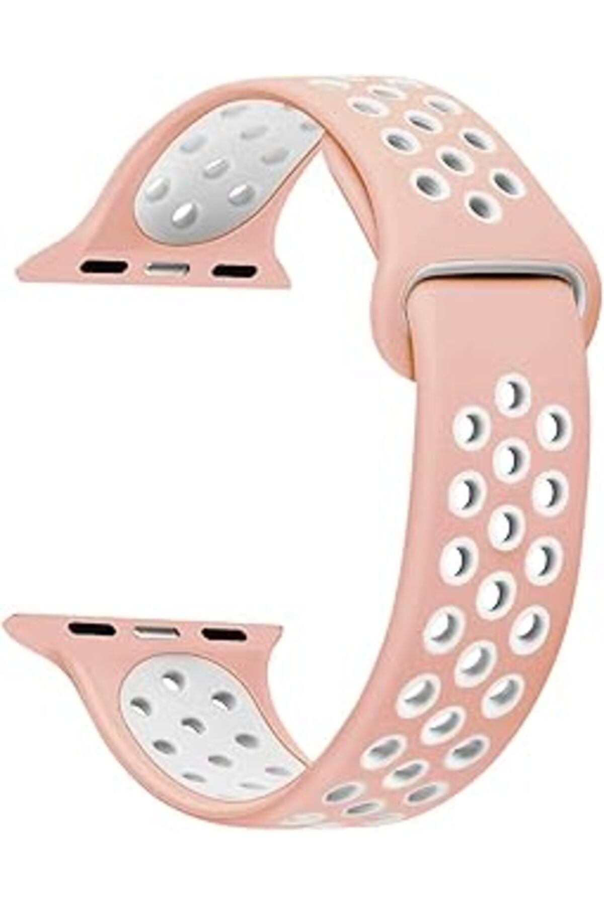 robotrend Microsonic Apple Watch Series 1 42Mm Için Kordon Rainbow Band Pudra Pembesi