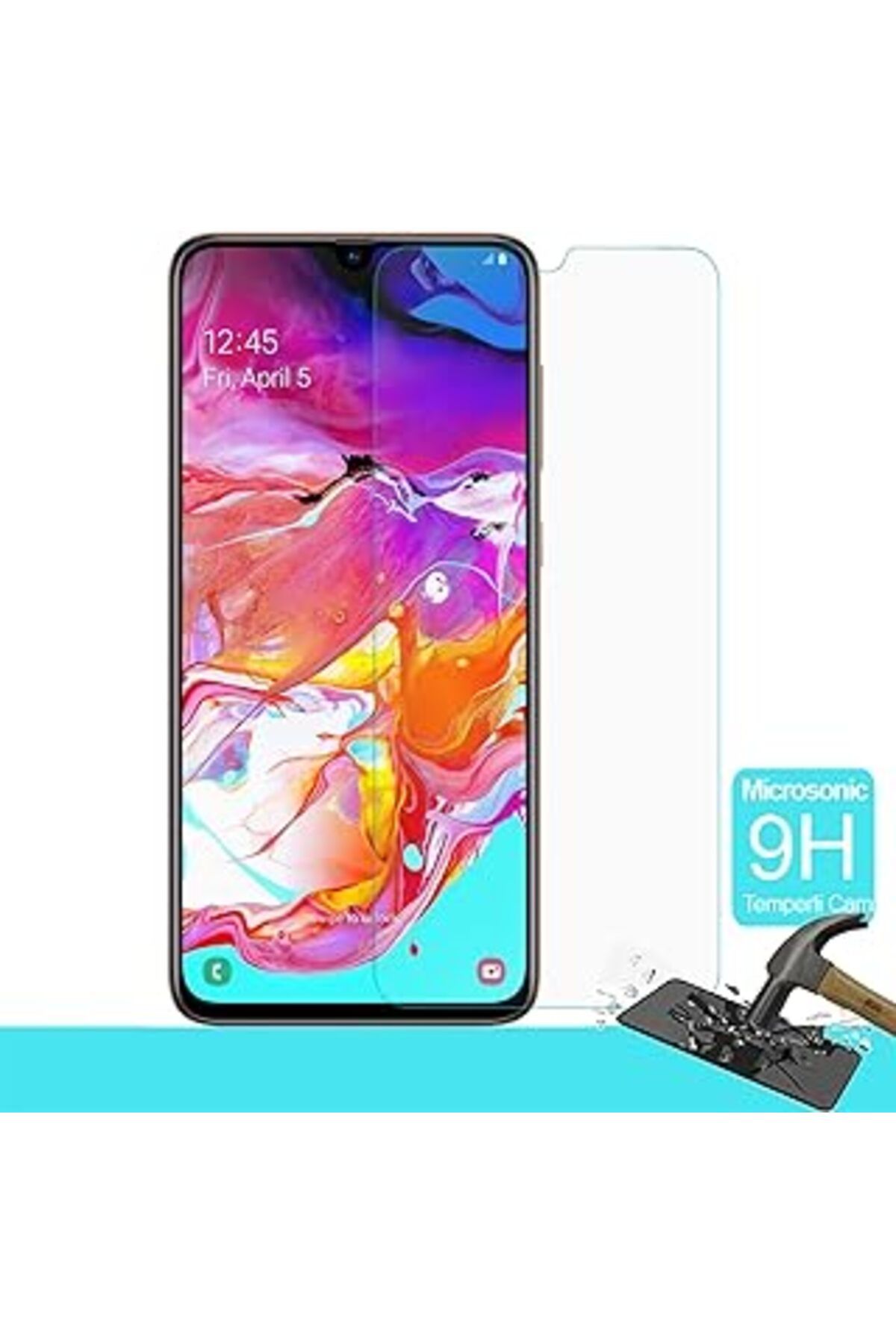 Pazarcan Microsonic Samsung Galaxy A70 Temperli Cam Ekran Koruyucu