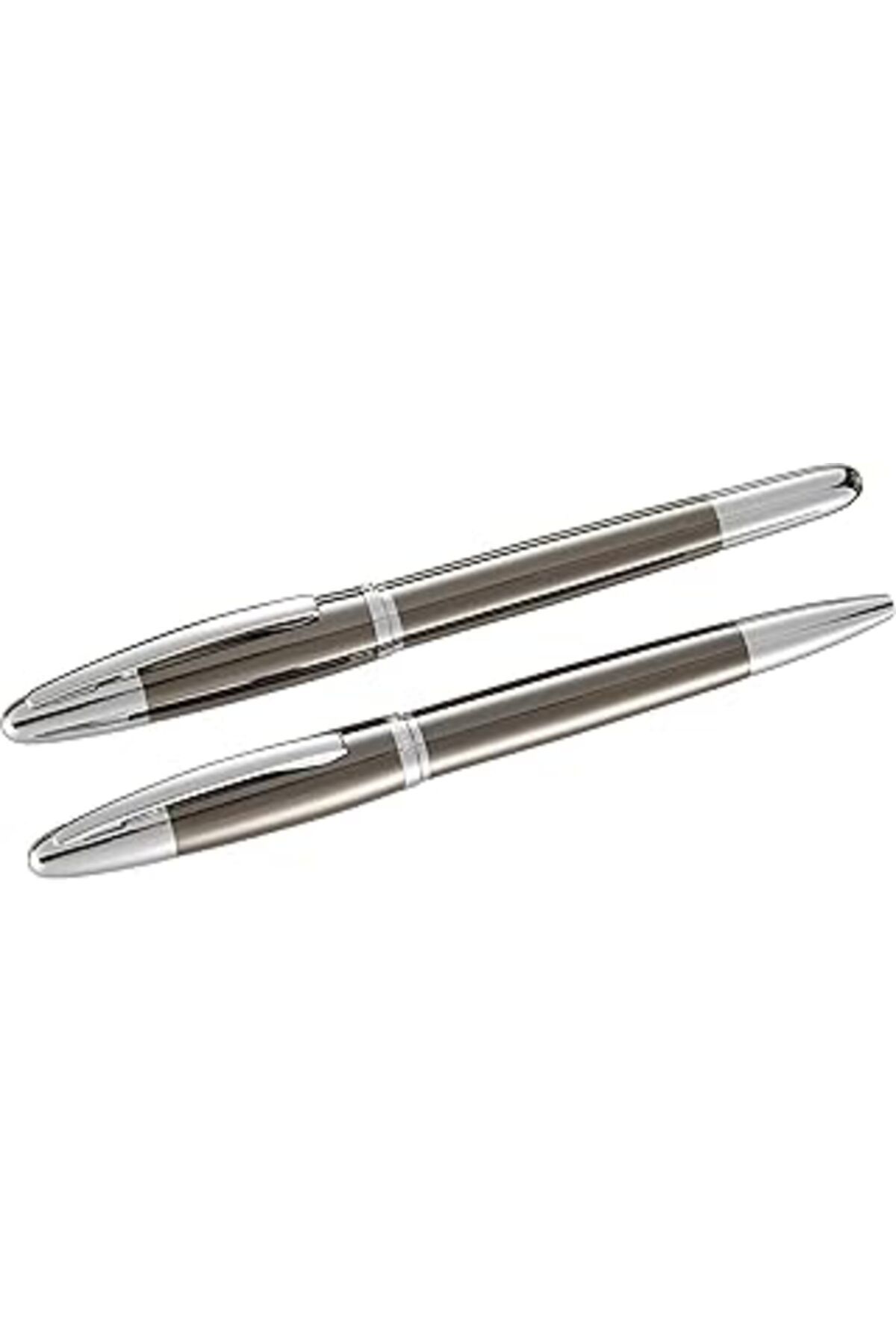 Mu Art Steelpen Venüs Serisi 179 Krom Titanyum Dolma Kalem +Tükenmez Kalem