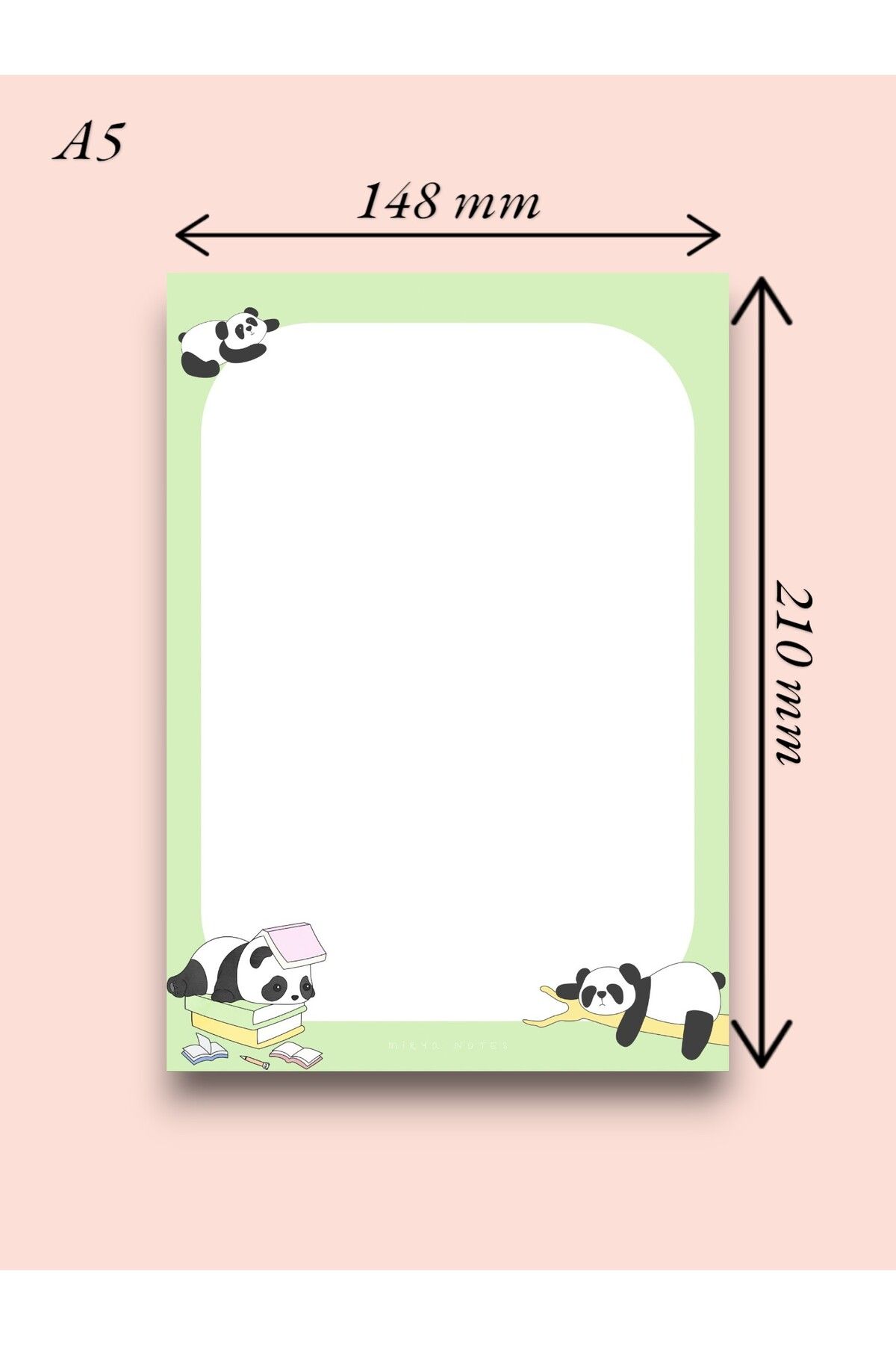 Mirya Notes-A5 Panda Patterned Notepad - Notepad 2