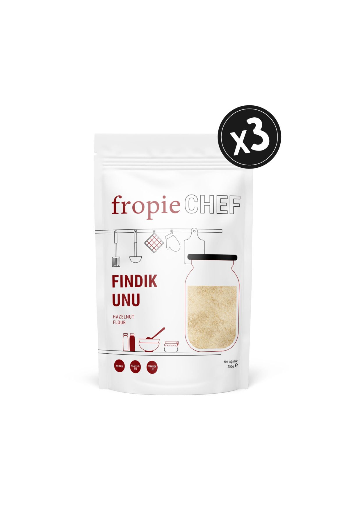 FROPİE Fropie Chef Fındık Unu 250gr x3