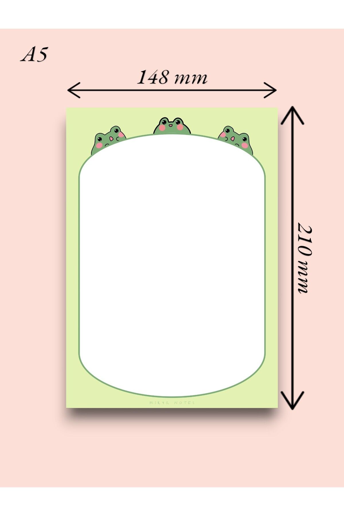 Mirya Notes-A5 Frog Patterned Notepad - Notepad 2