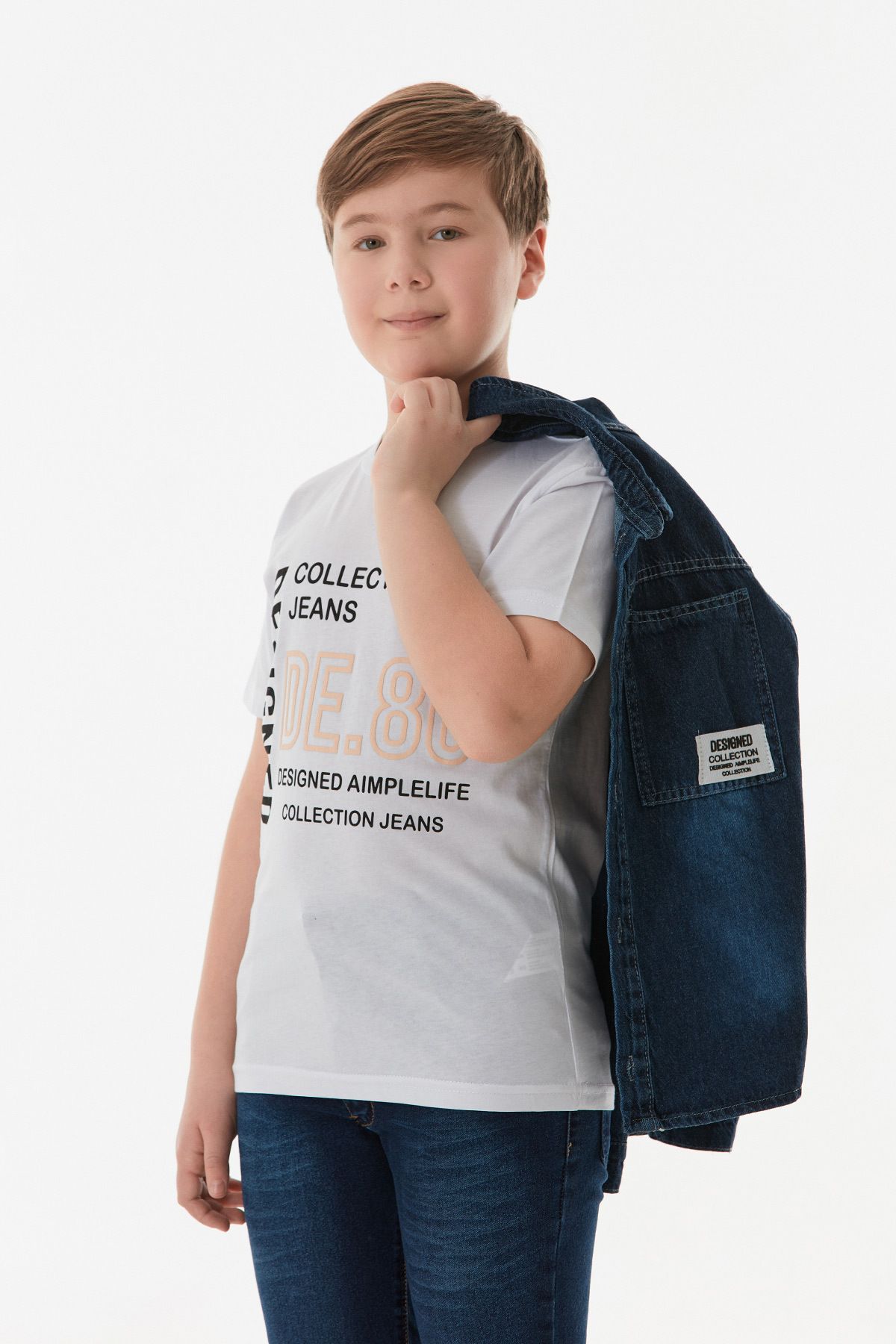 Fulla Moda-Text Printed Pocketed 2 Piece Boy's Suit 8
