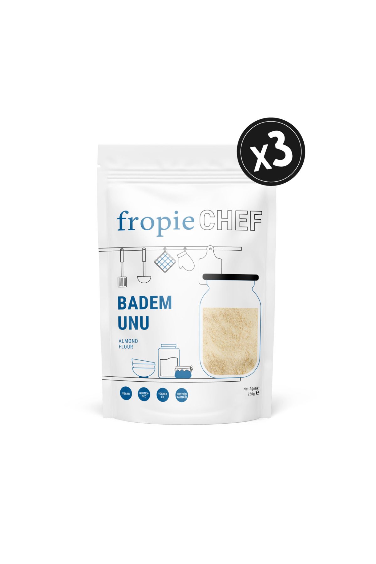 FROPİE Fropie Chef Badem Unu 250gr x3