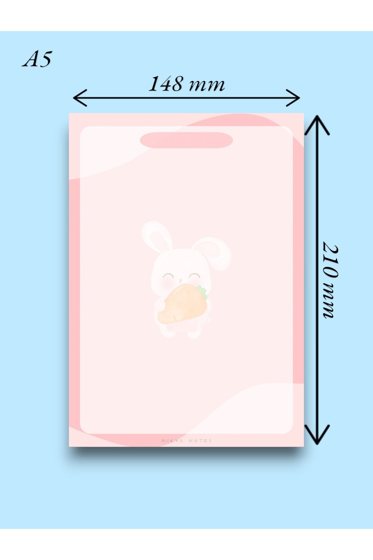Mirya Notes-Rabbit Patterned A5 Notepad - Notepad 2