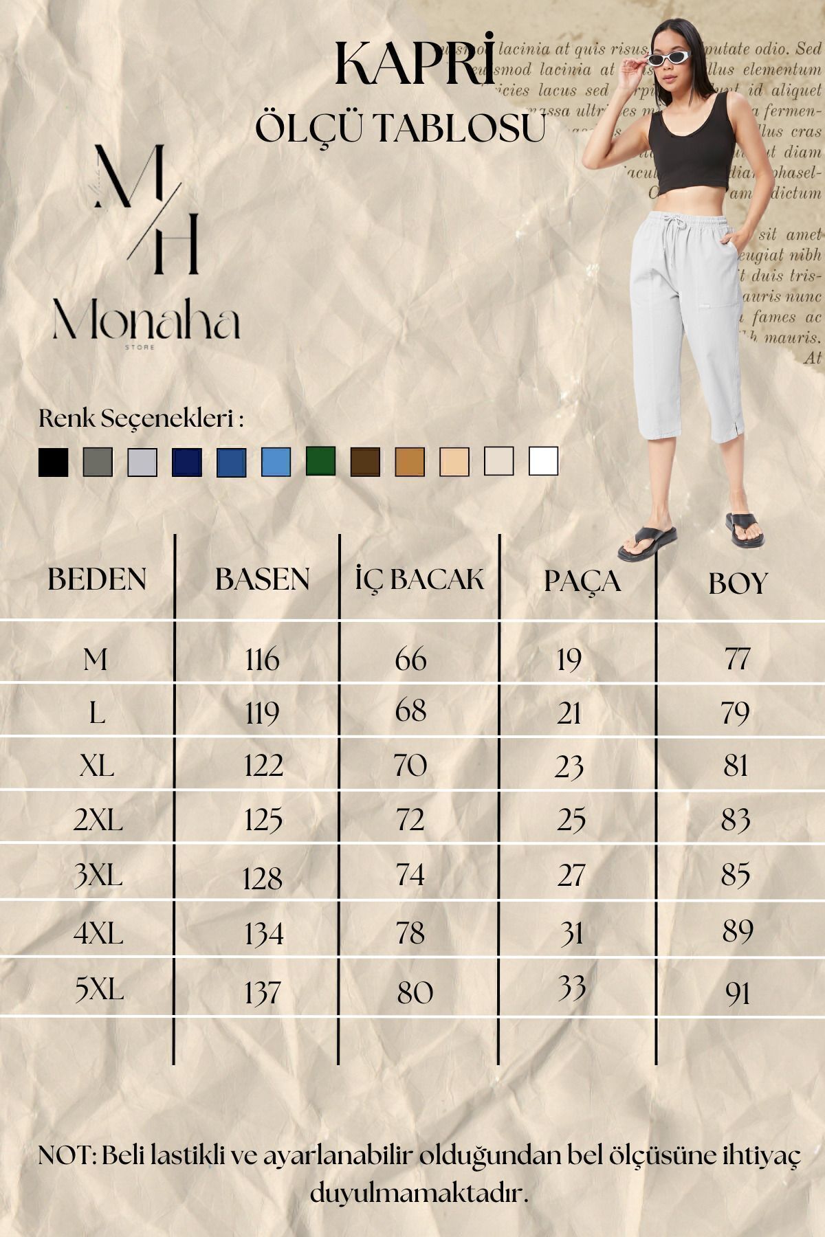 MONAHA-كابري قطني أزرق فاتح مريح - موناهة، كتان بفتحة أمامية 2