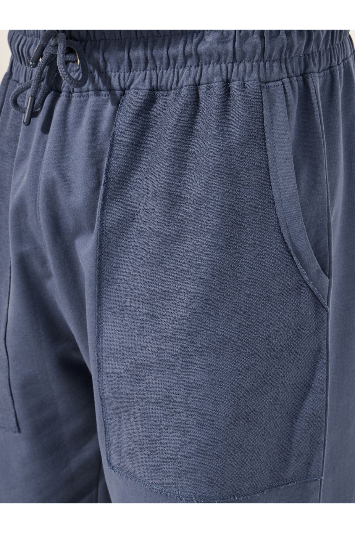 Styli-Relaxed Fit Reverse Pocket Open Hem Terry Joggers 3