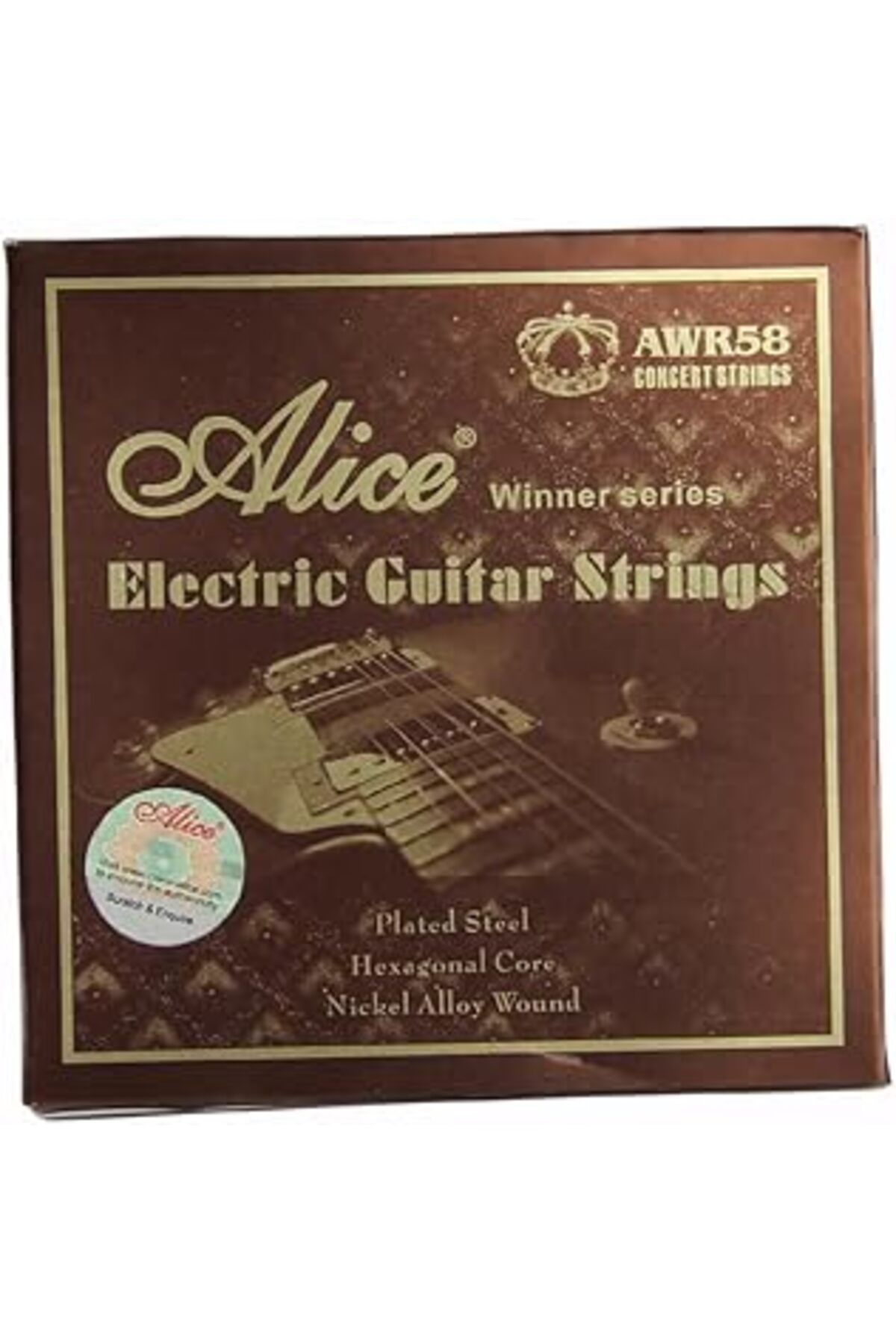 Pazarcan Alice Kazanan Serisi Awr58Sl(009-042) Süper Hafif Konser Dizeleri Elektro Gitar Dizeleri Seti 6 Ade