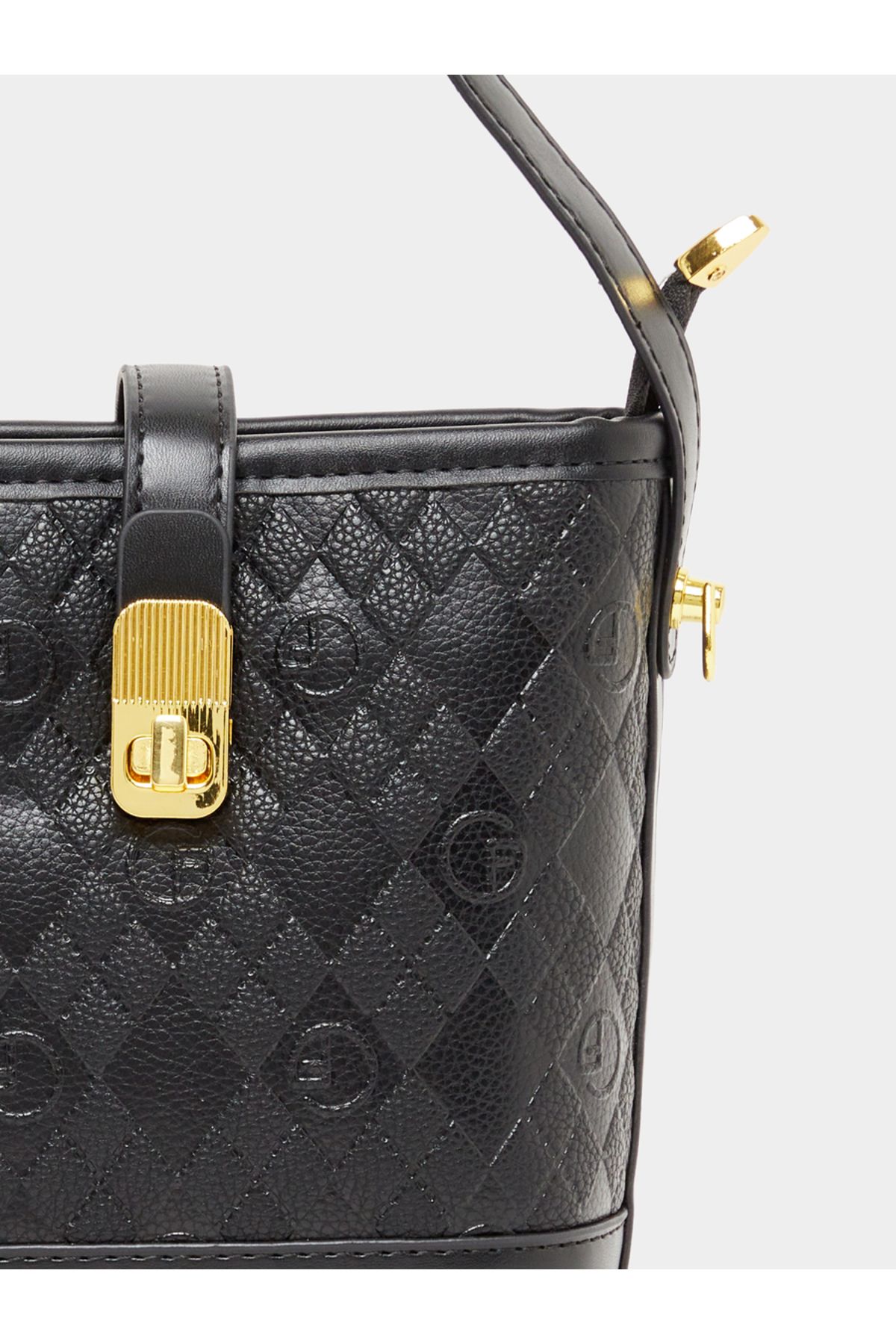 Styli-Textured Bucket Bag with Charm Accent 5