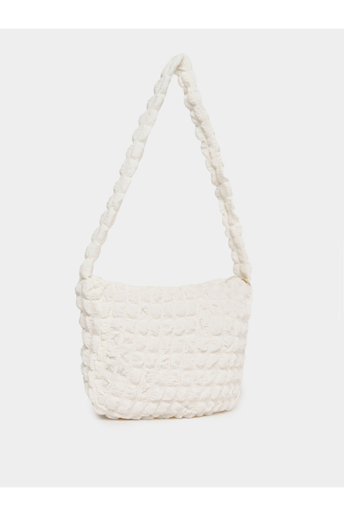 Styli-Textured Shoulder Bag with Zip Closure 1