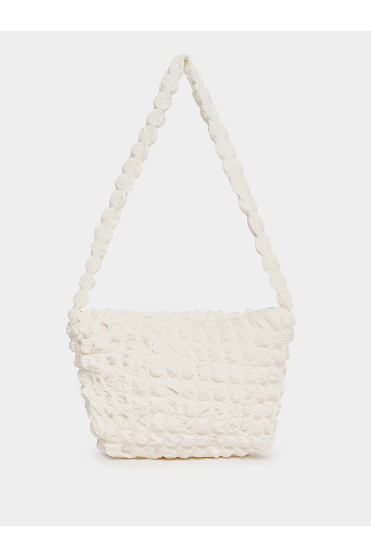Styli-Textured Shoulder Bag with Zip Closure 4
