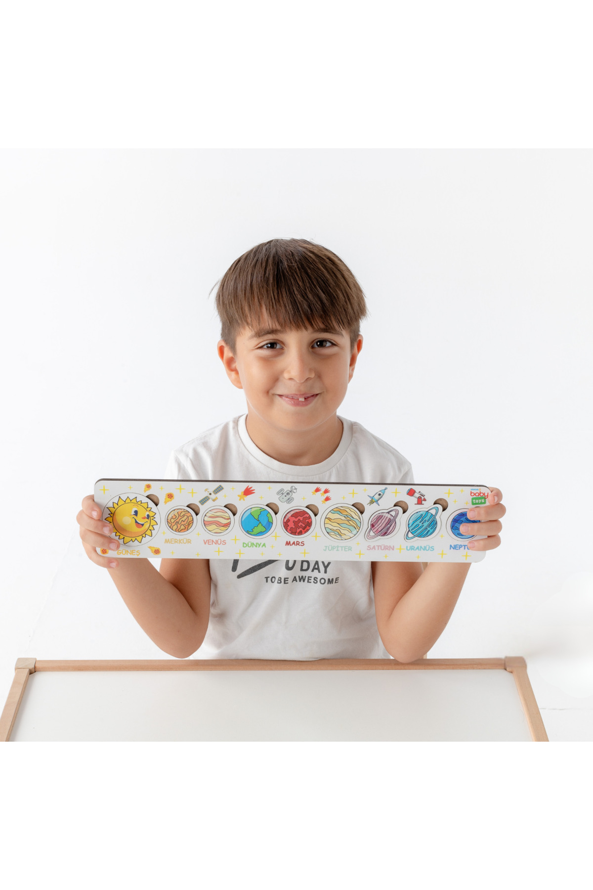 Jest Dekor Konsept Ahşap Güneş Sistemi & Gezegenler Sistemi Eğitici Puzzle Yapboz fotoğrafı 7 (önizleme)