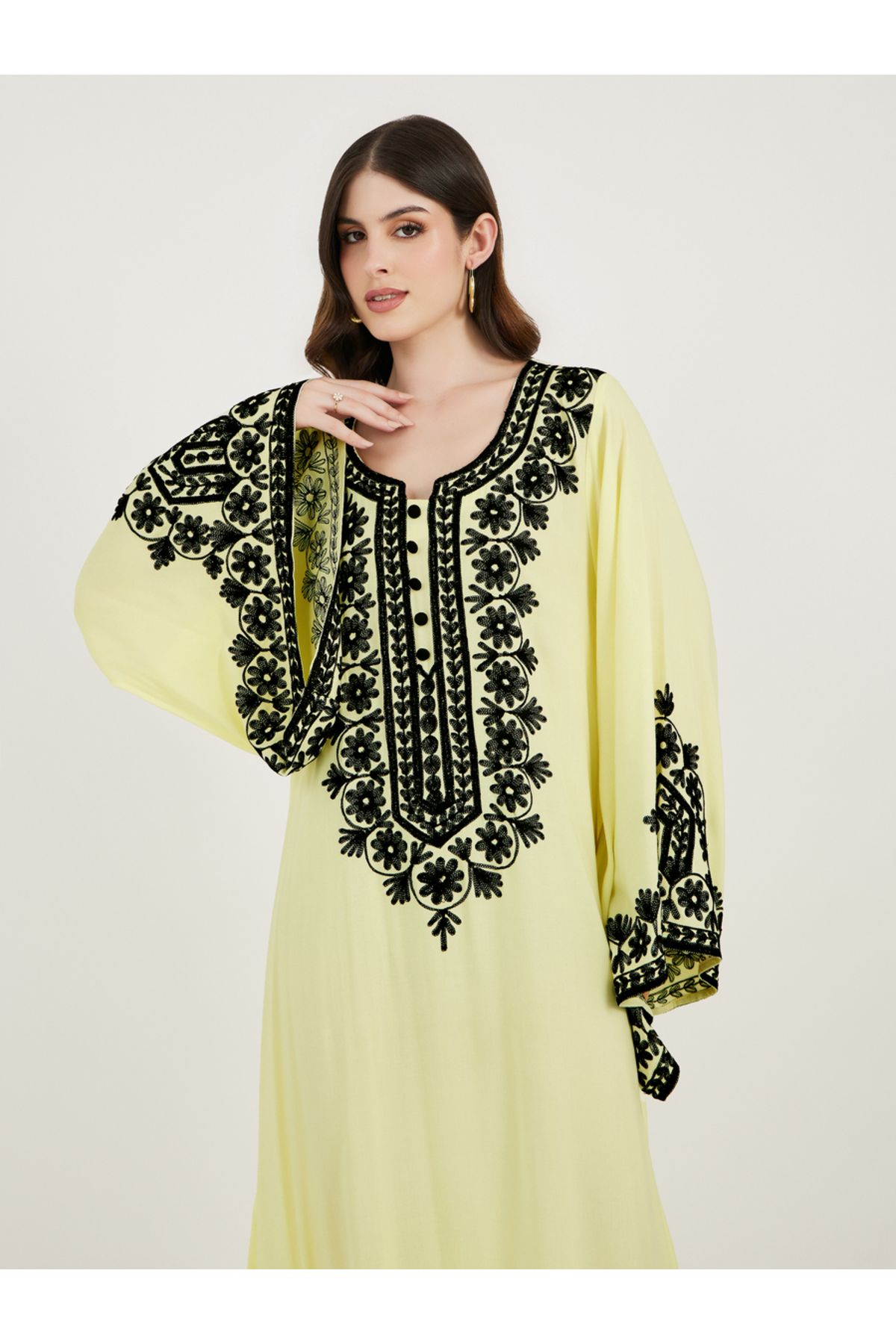 Maxim Creation By Styli-Thread Aariwork Kaftan with Flute Sleeves 3