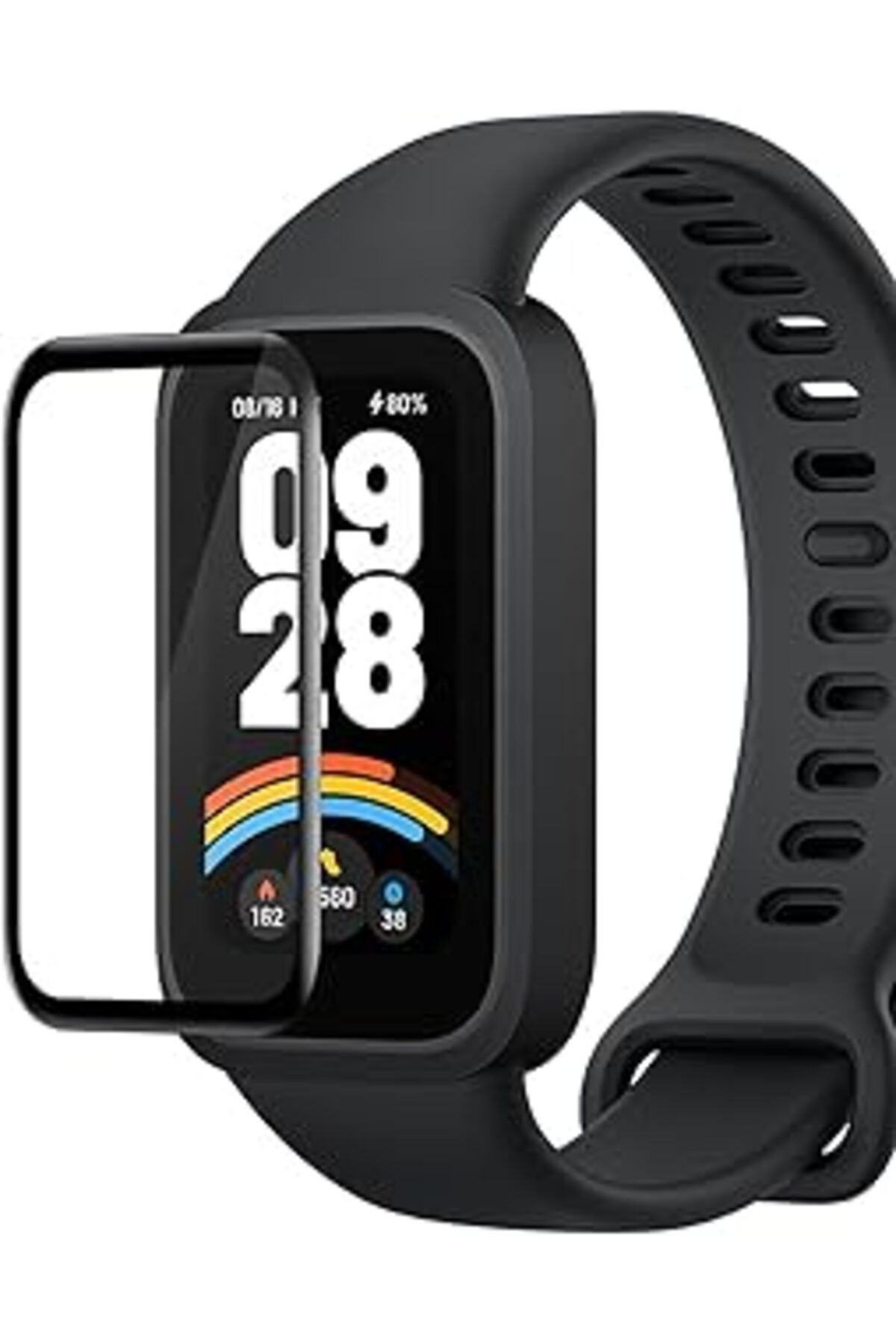 Mu Art Microsonic Xiaomi Smart Band 9 Active Tam Kaplayan Nano Cam Ekran Koruyucu Siyah