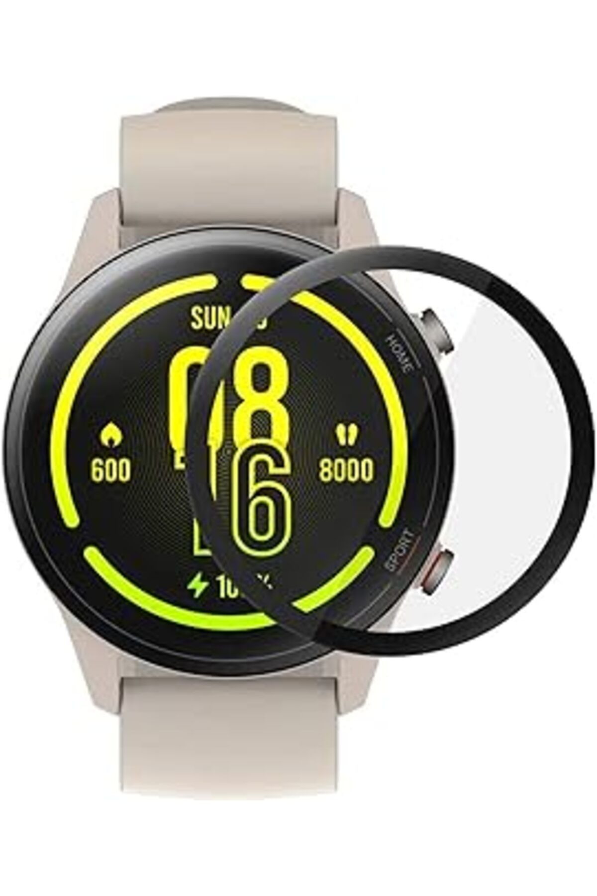 robotrend Microsonic Xiaomi Mi Watch Tam Kaplayan Temperli Cam Full Ekran Koruyucu Siyah
