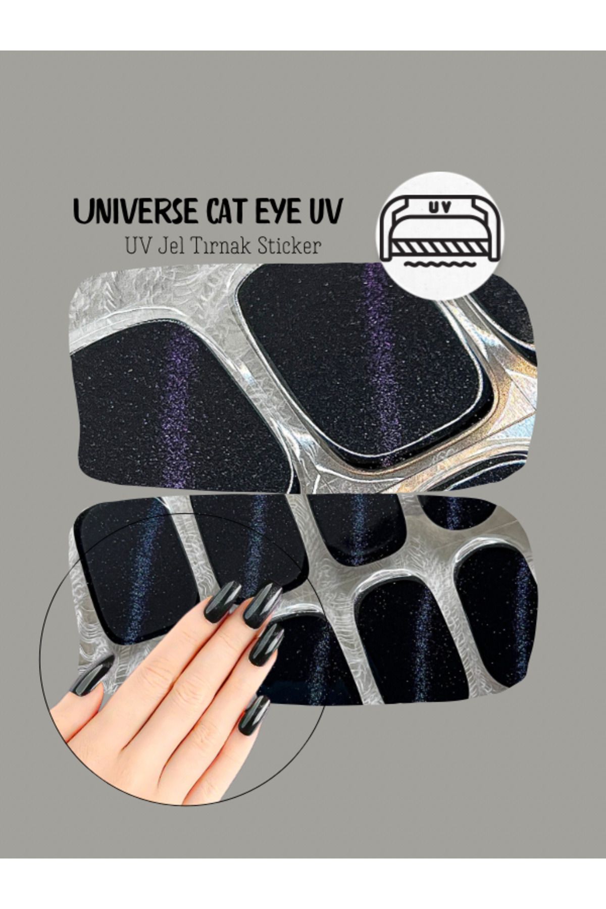 3Beauty Universe Cat Eye UV Jel Oje Tırnak Sticker 20’li