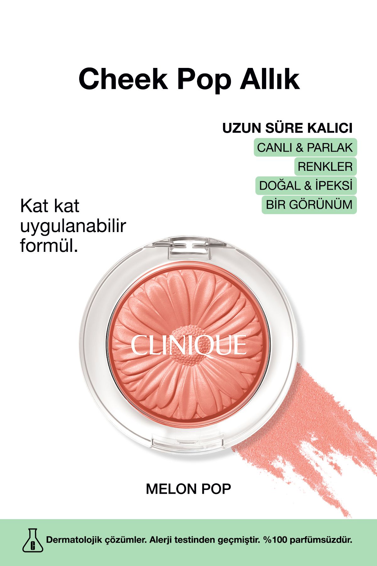 Clinique Yüze Tazelik ve Işıltı Kazandıran Canlandırıcı Allık-Melon Pop 3.5g