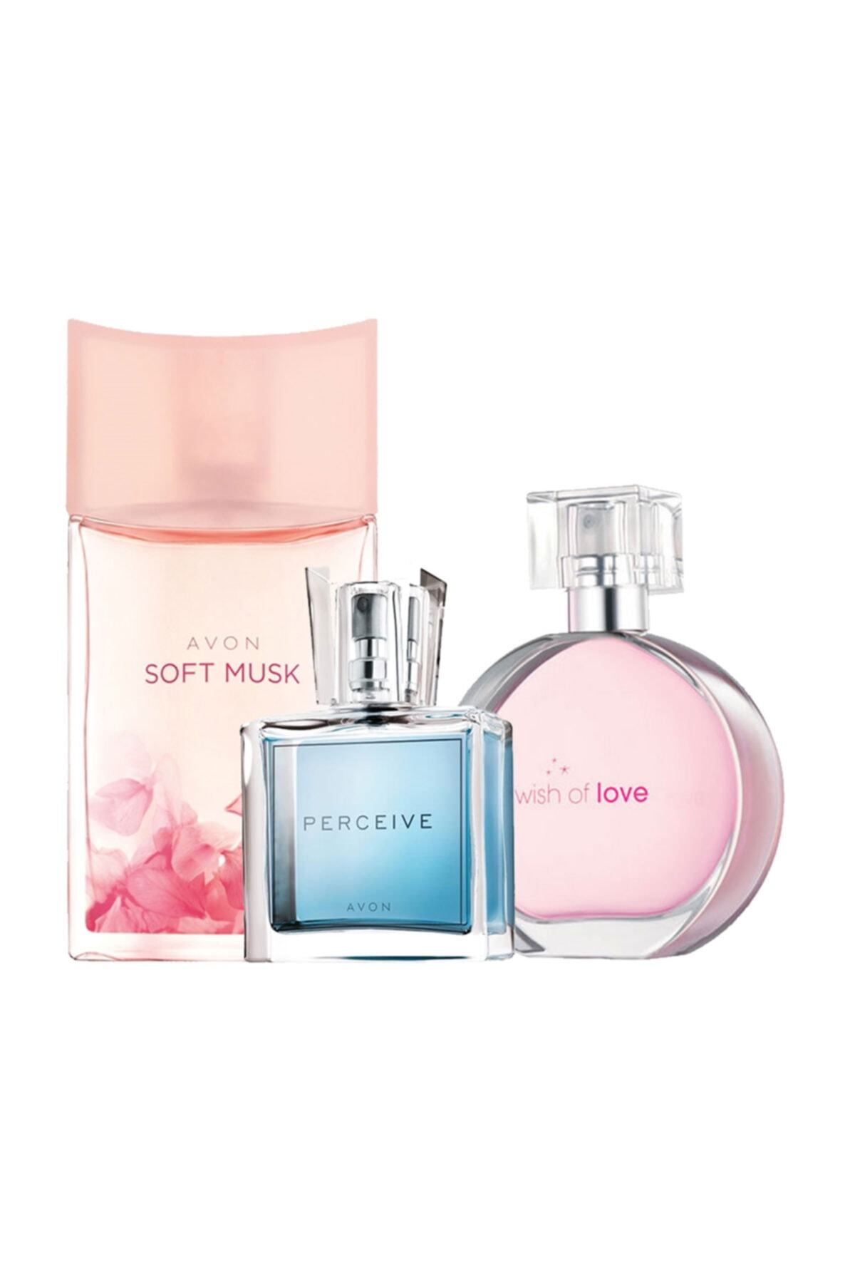 Soft Musk & Wish of Love & Perceive Üçlü Kadın Parfüm Seti — سفید MPACK1015 — تصویر 5 از 5