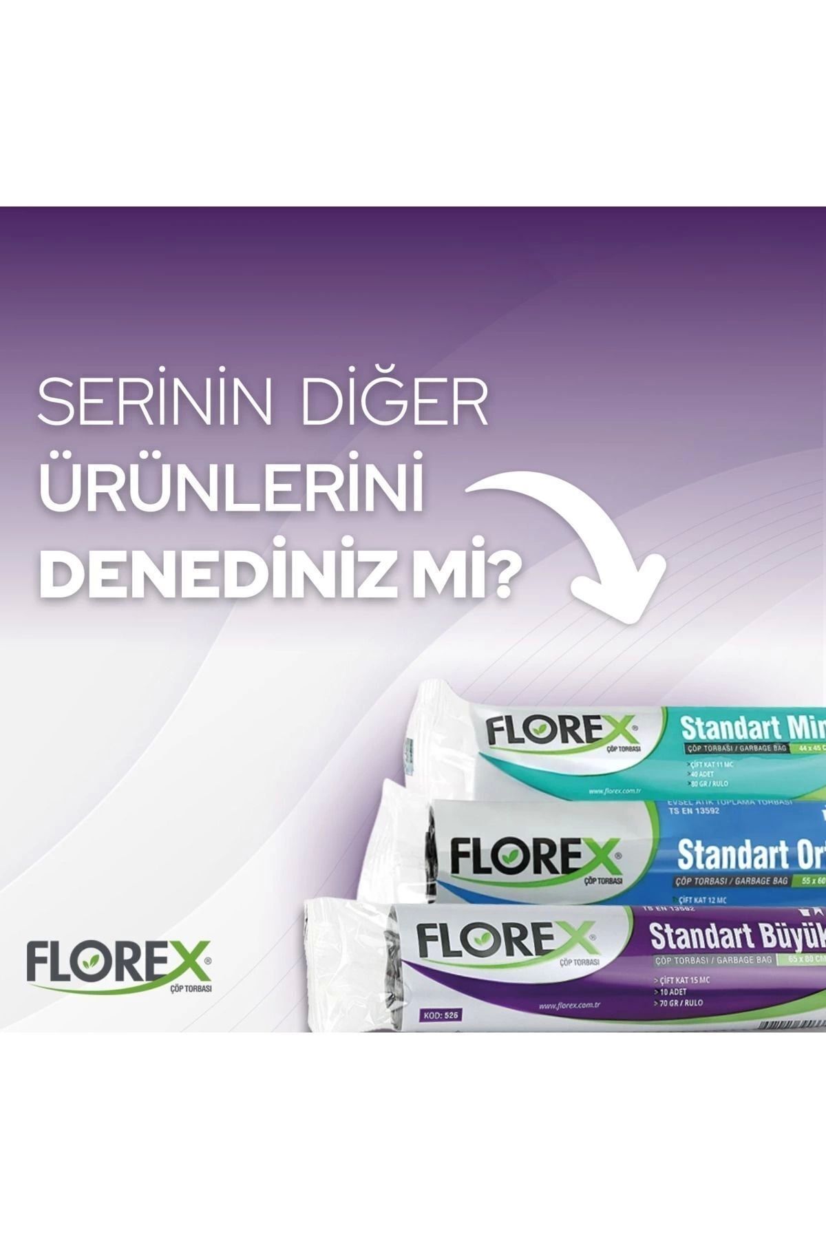 Florex-كيس قمامة أسود قياسي كبير الحجم × 10 لفات 4