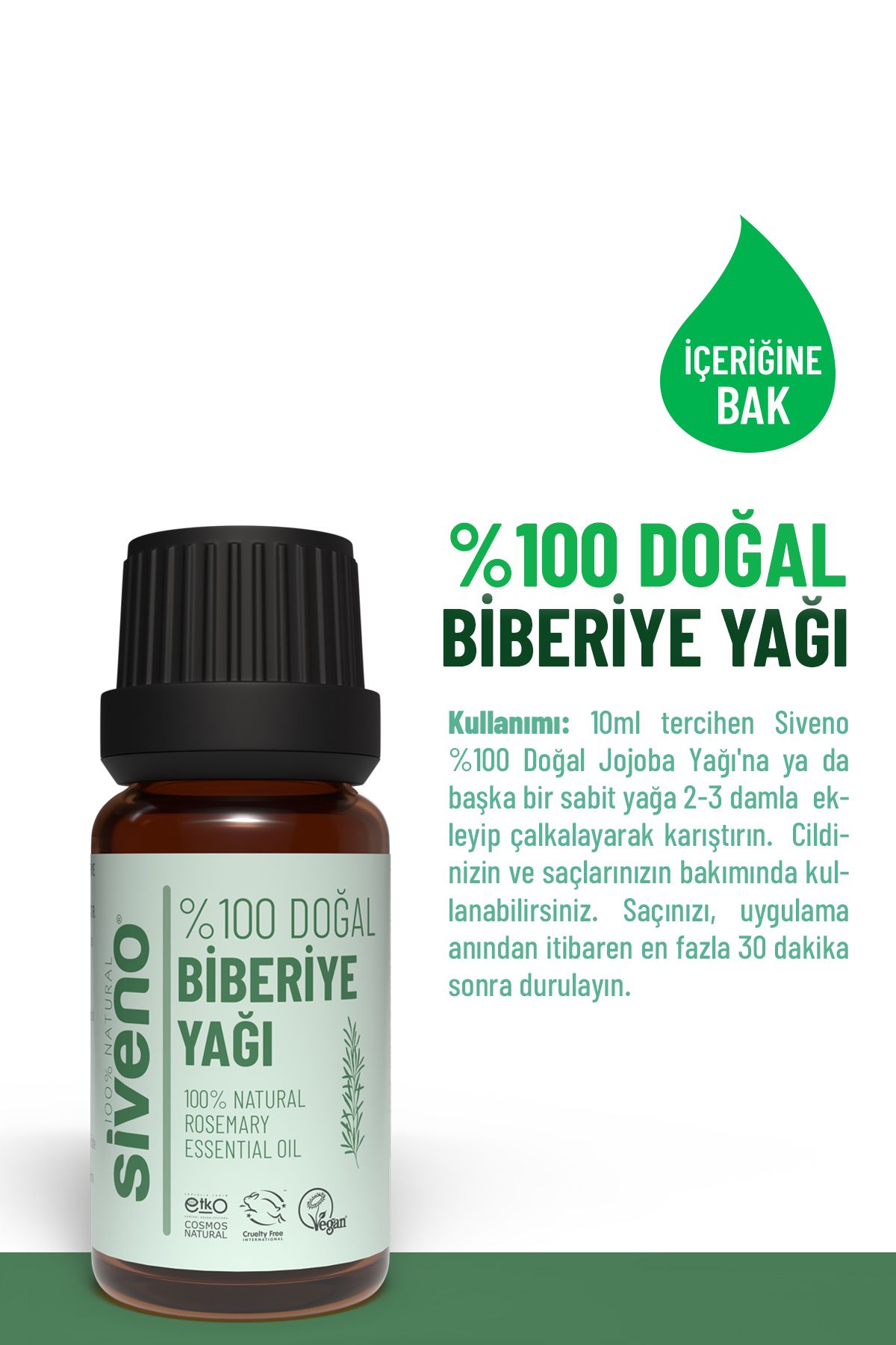 روغن مراقبتی 100 ٪ اسانس طبیعی رزماری 10 میل Siveno