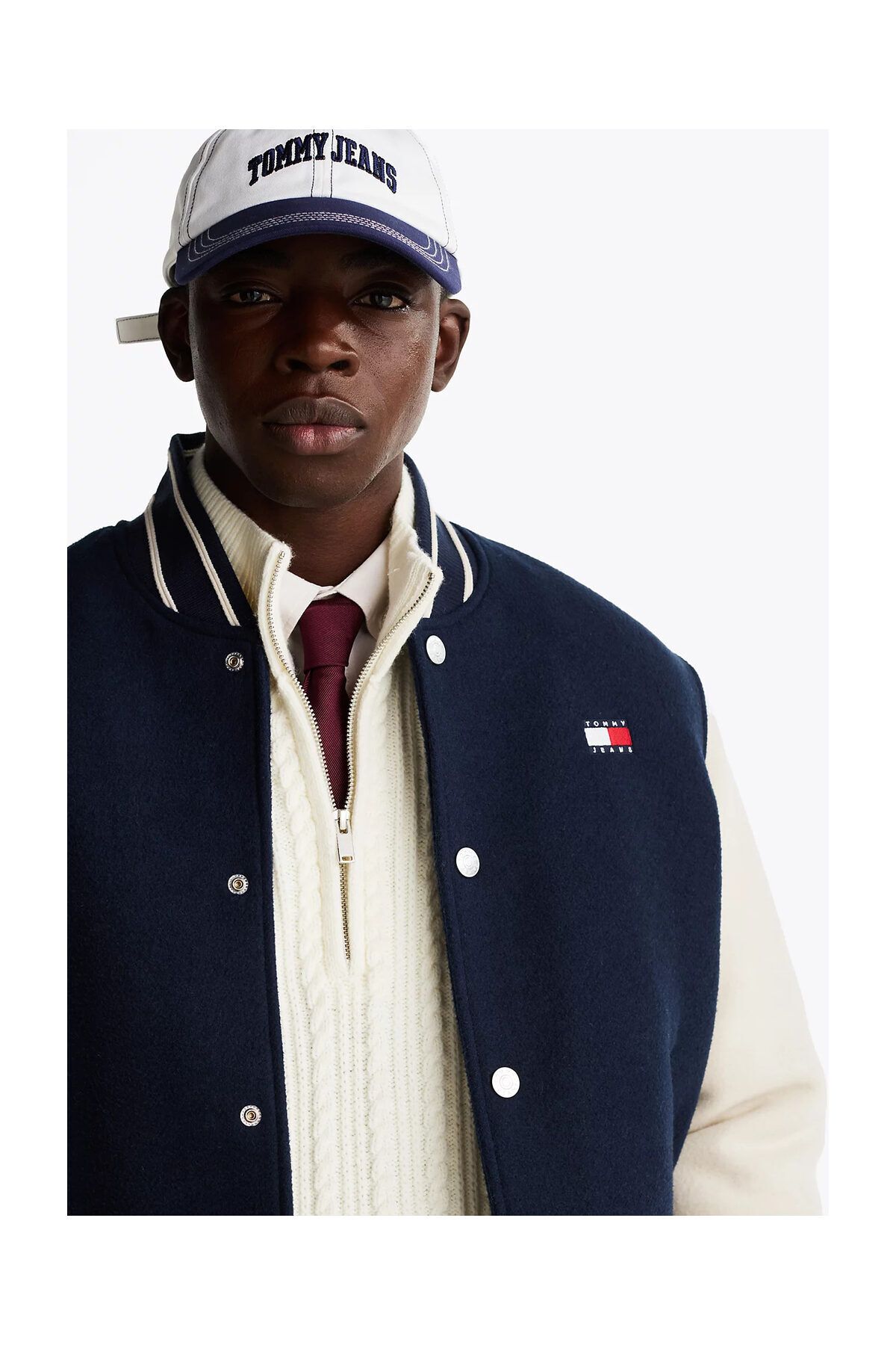 Tommy Hilfiger-Pánska pohodlná vlnená bunda tmavomodrej farby 4