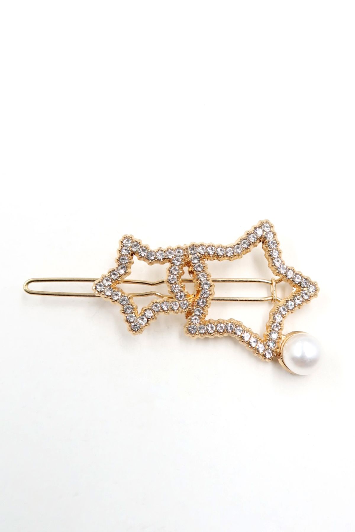 Trend Alaçatı Stili-5-teiliges Haarnadel-Set mit Zirkonsteinen für Damen, Gold ALC-X13845 3