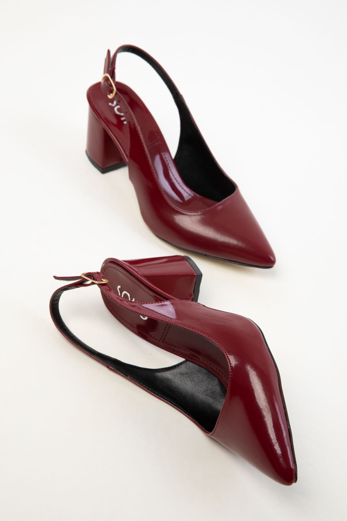 SOHO  Bordo Rugan Kadın Klasik Topuklu Ayakkabı 20371 - Görsel 3