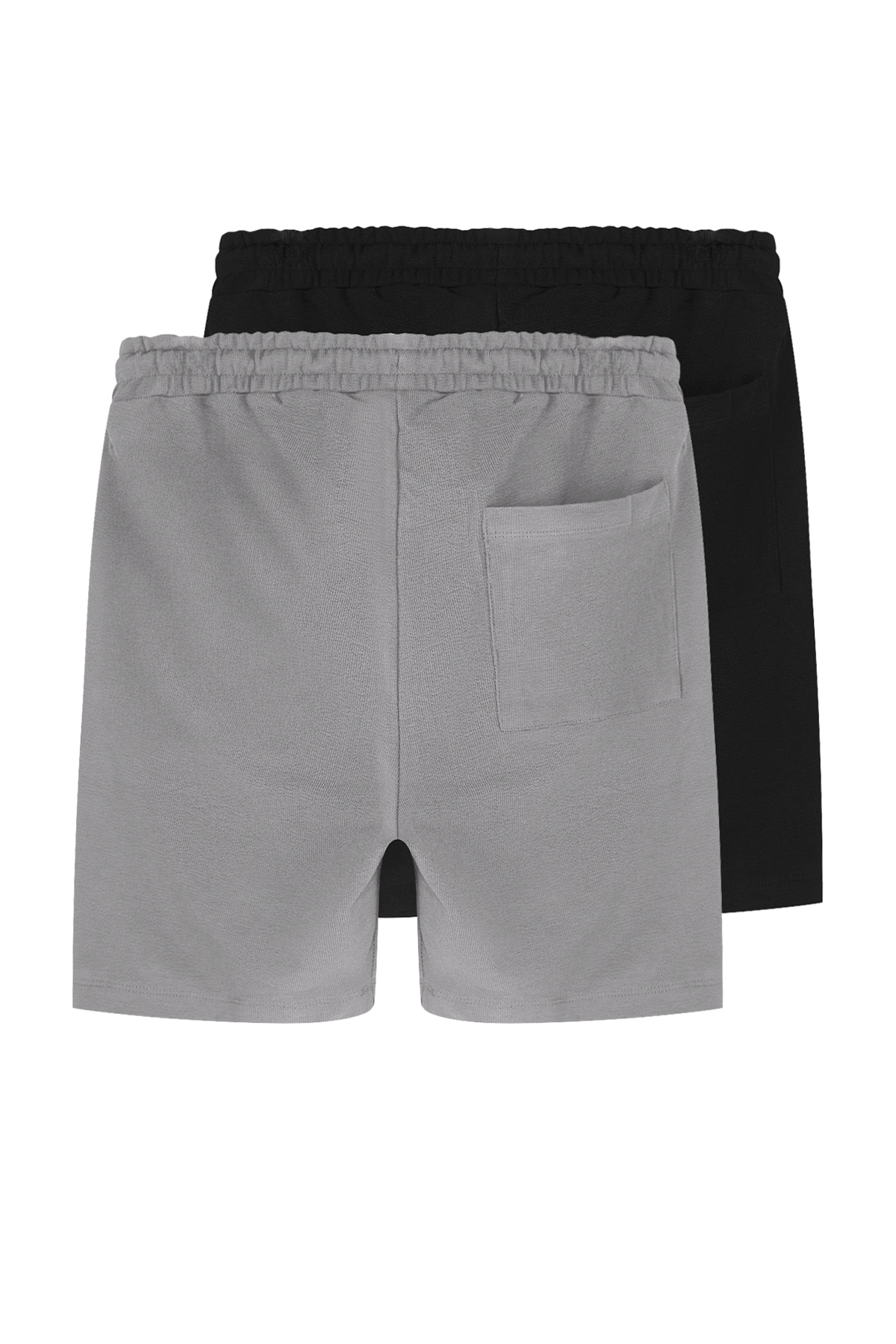 Trendyolmilla  Siyah-Gri 2'li Paket Regular/Normal Kesim %100 Pamuklu Dokulu Şort & Bermuda TMNSS25SR00040 - Görsel 10