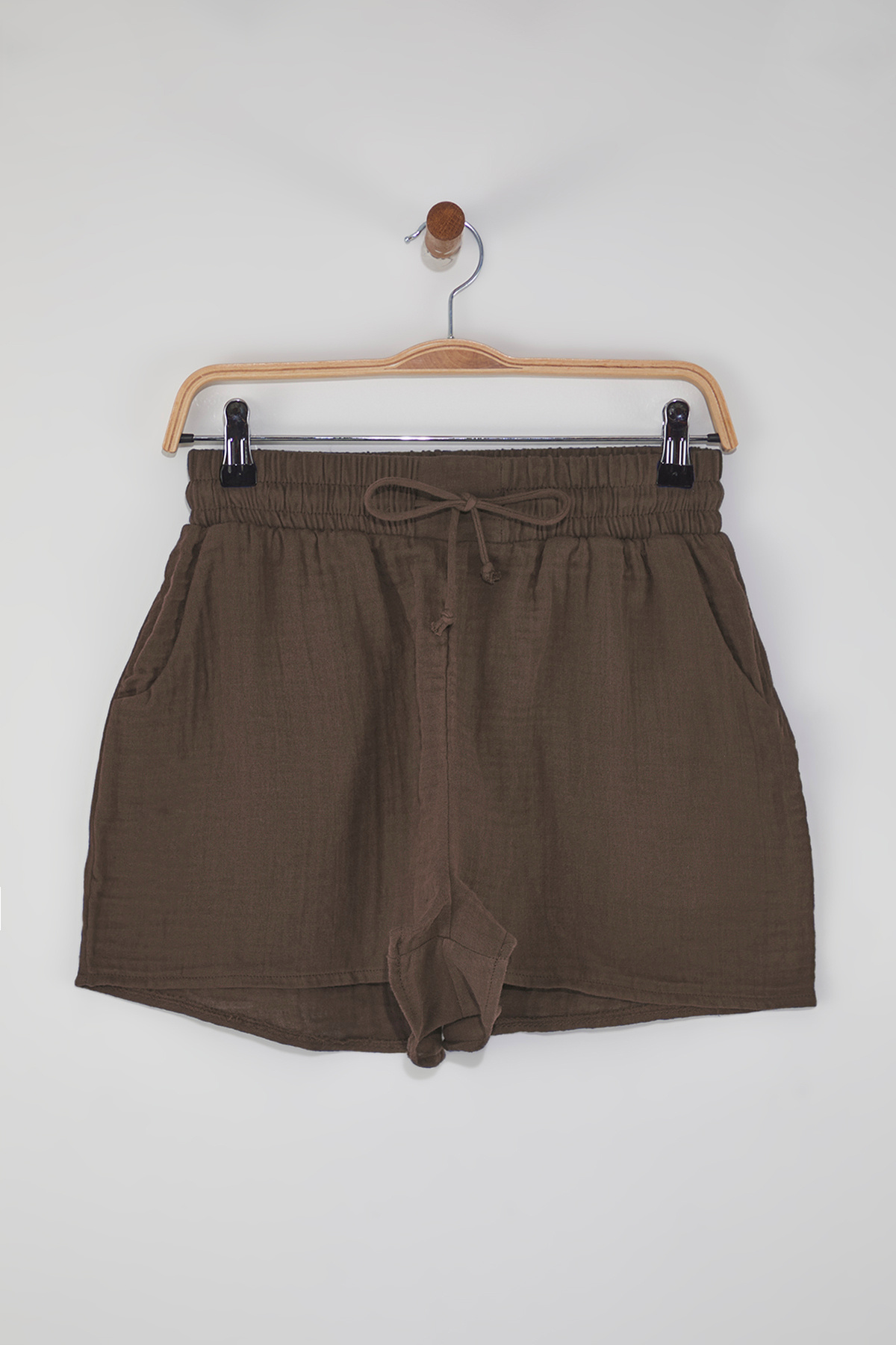 Trendyol Collection-Μίνι σορτς Beach Wear Mink Muslin με τσέπες TBESS25SR00008 5