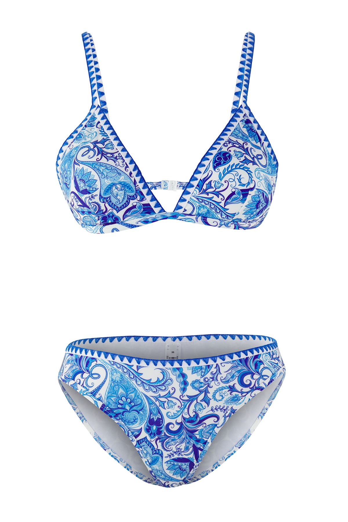 Trendyol Collection-Ethnisch gemustertes Dreieck-Bikini-Set mit normaler Taille TBESS25BT00179 5