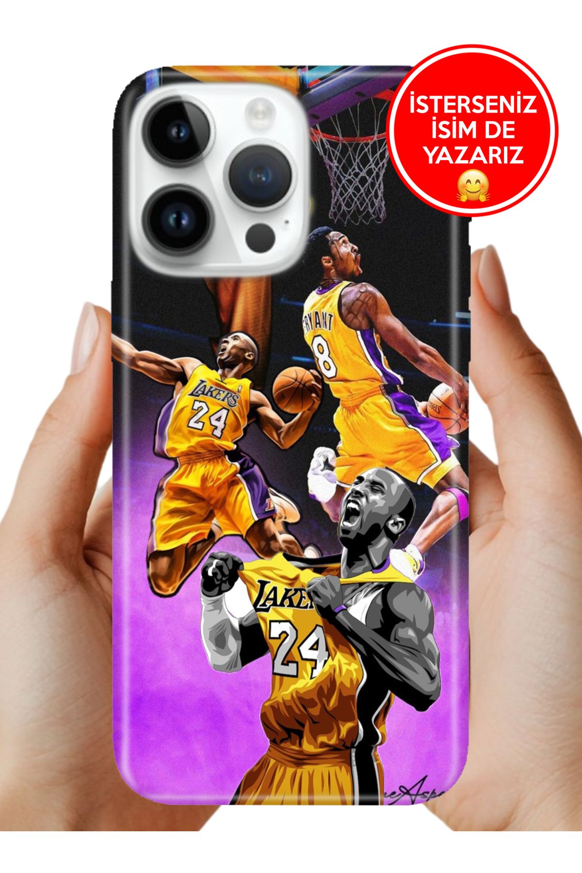 Cekuonline iPhone 16 Pro Max Kılıf Kamera Korumalı Full Desen Arka Silikon Kobe24
