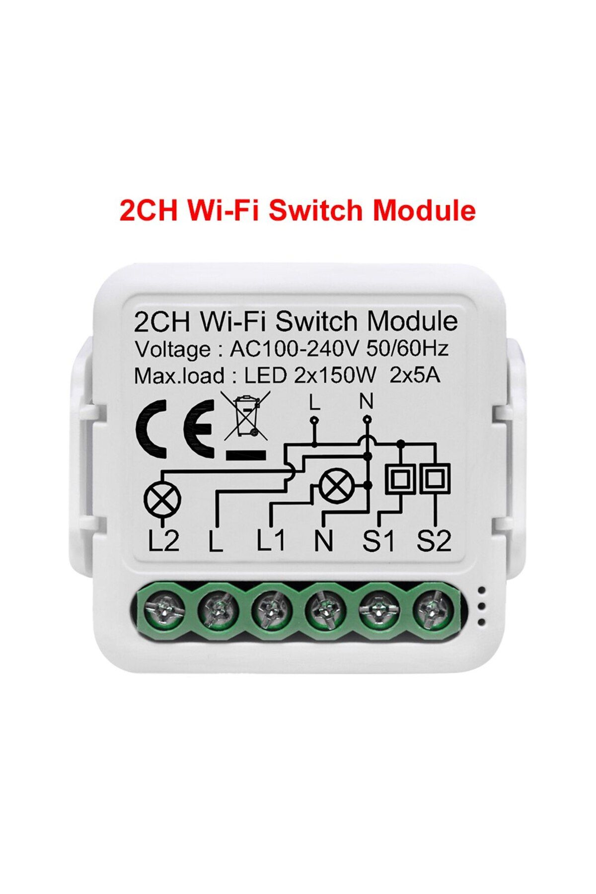 Choice-Wf Switch 2ch-n Girier Tuya Wifi Smart Light Switch Module Supports 2 Way Control App Remote Control 1