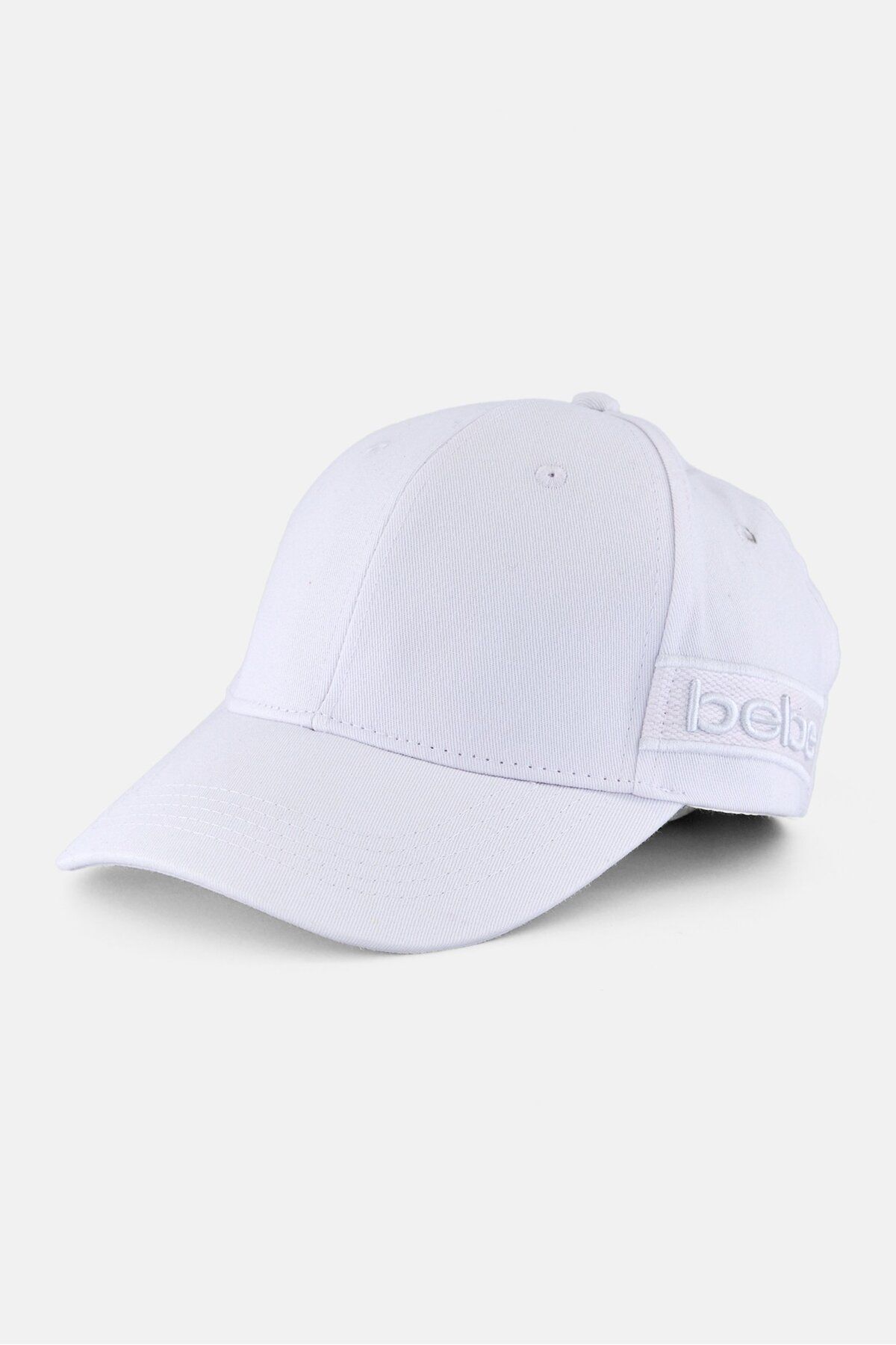 Bebe-Women Embroidered Logo Adjustable Cap, White 1
