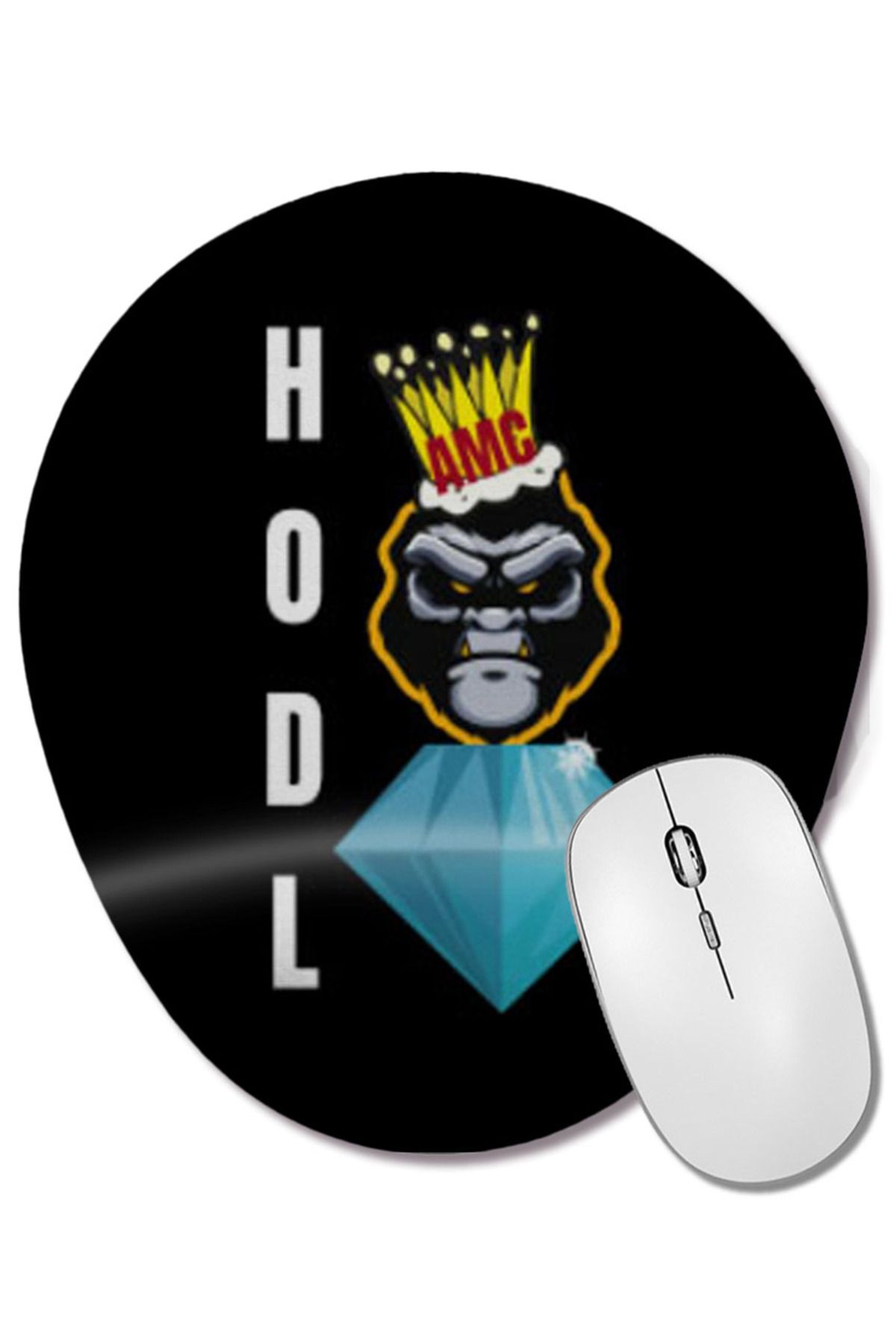 BASKI DÜNYASI-Amc Stock to the Mon Hodl Wrist Supported Oval Mouse Pad 1