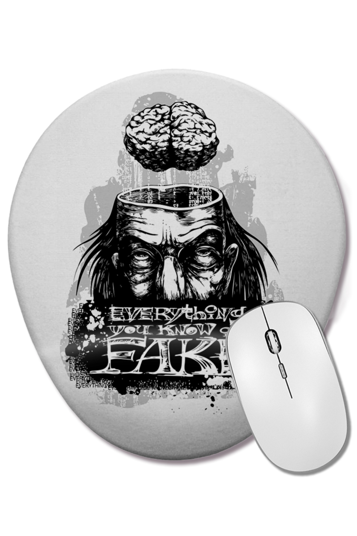 BASKI DÜNYASI-Faker Oval Mouse Pad with Wrist Support 1