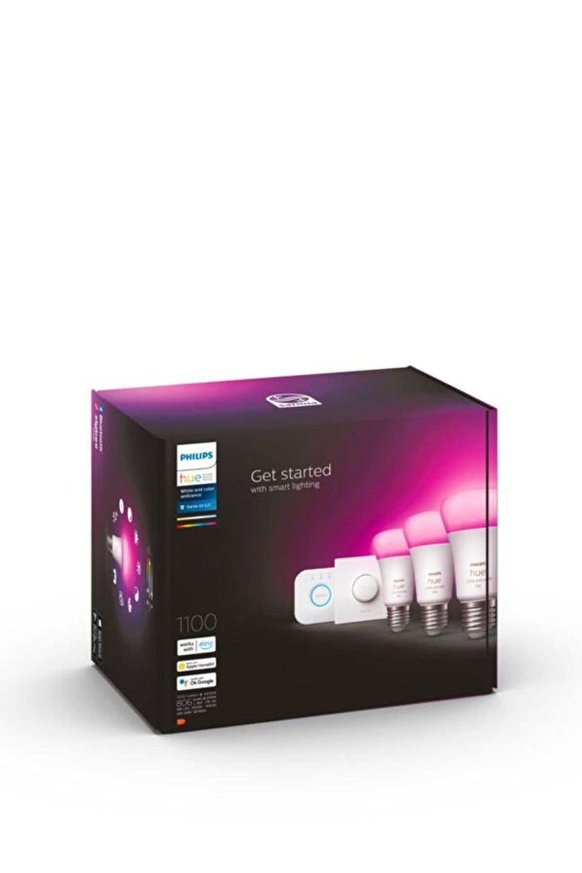 Philips Hue Renkli 3'lü Akıllı Butonlu E27 Bluetooth Özellikli Akıllı Başlangıç Seti