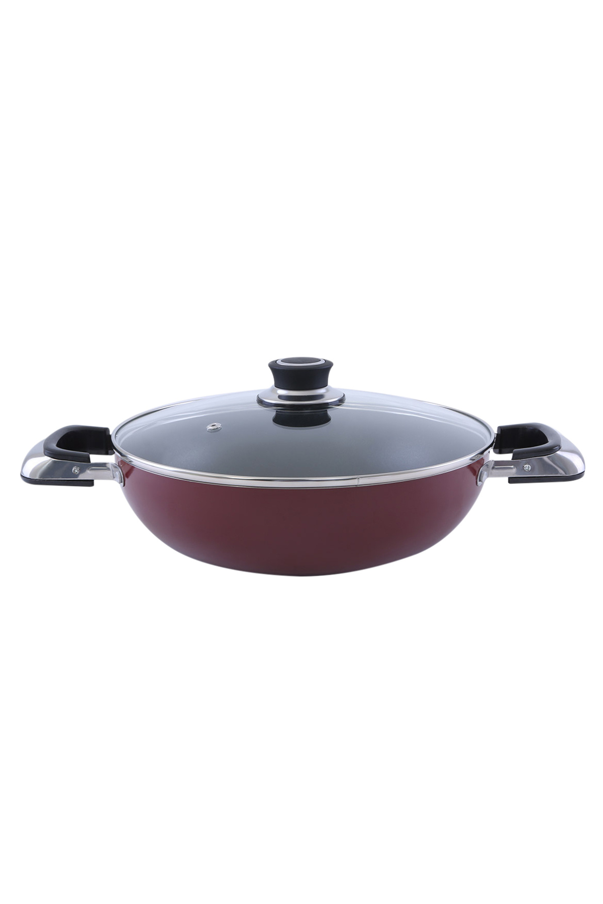 ROYALFORD-RF2949 Aluminium Wok Pan with Glass Lid | 30 CM 2