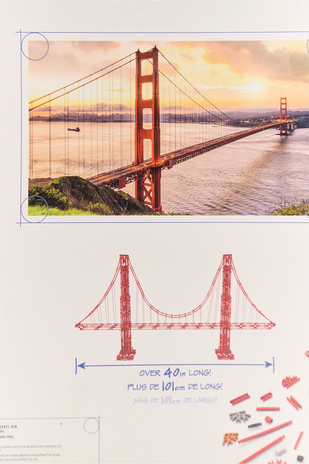 K'nex-Golden Gate Bridge Build It Big Collectible Building Set 1,536 Pieces, Red 5