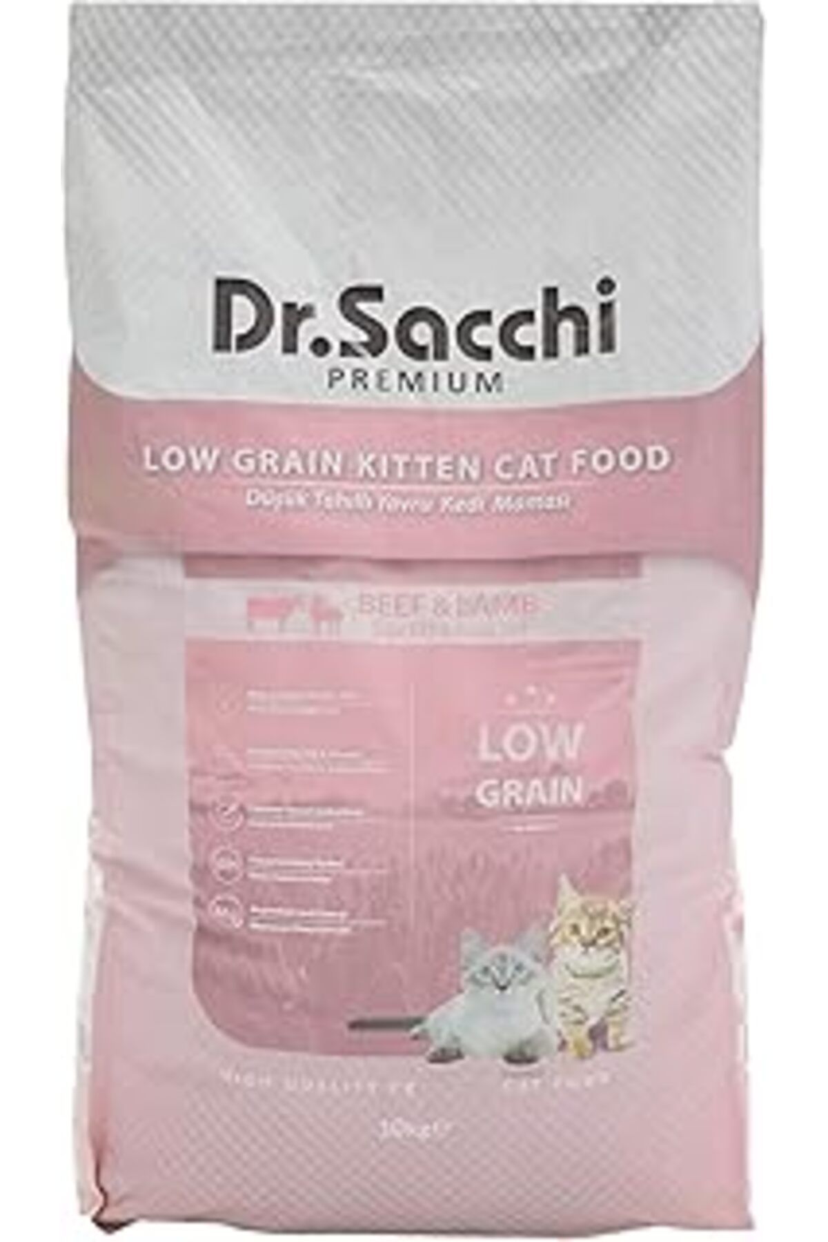 Mu Art Dr.sacchi Premium Kuru Kedi Maması, Sığır Ve Kuzu Etli, Düşük Tahıllı, Yavru Kedi, 10 Kg
