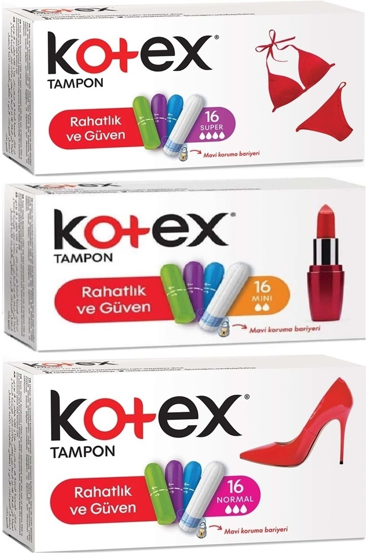 Kotex Tampon Süper - Mini - Normal 48 Li Karma Set (3PK*16)