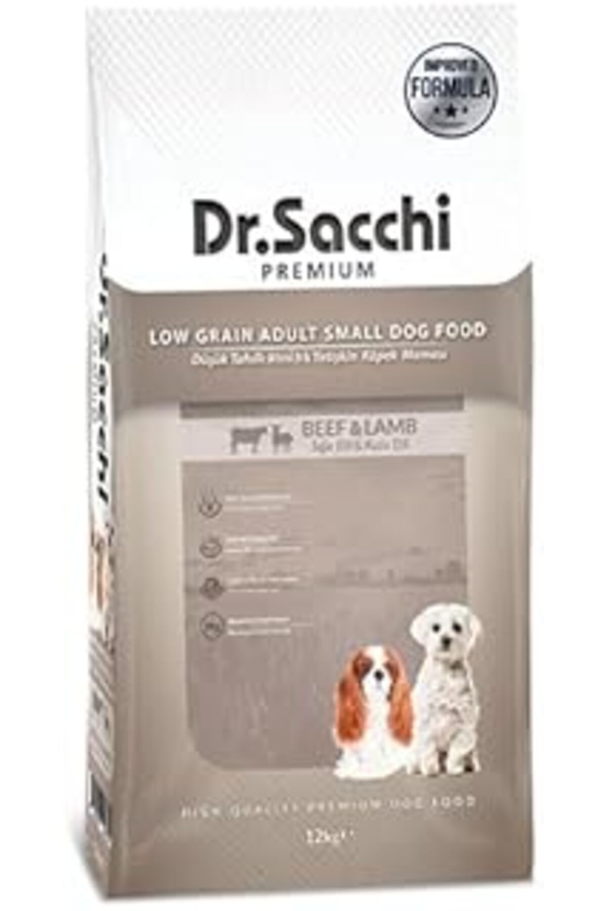 shop Dr.Sacchi Düşük Tahıllı Sığır Etli Ve Kuzu Etli Mini Irk Yşkin Köpek Sı 12 Kg