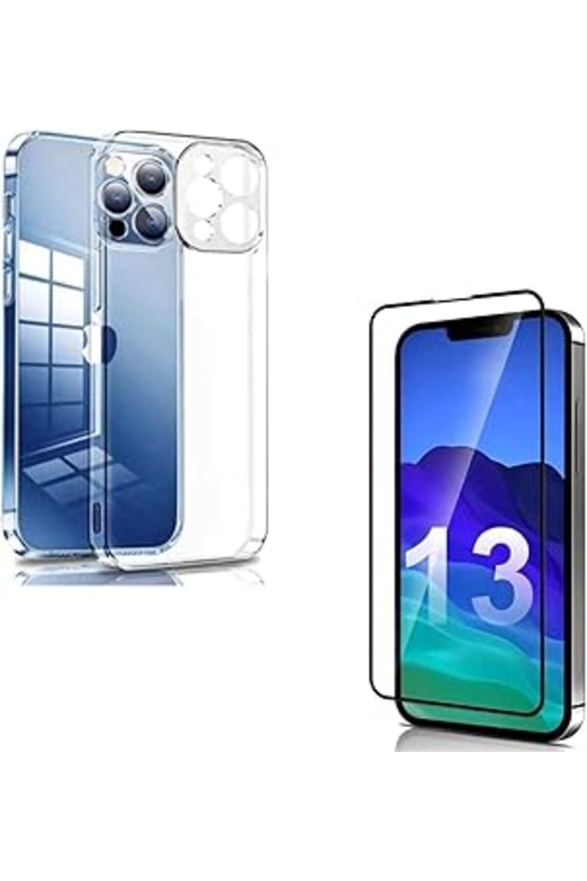 Mu Art Sentor Iphone 13 Pro Seramik Nano Ekran Koruyucu Ve Tıpalı Kılıf 2İn1 Seramik Nano Ekran Koruyucu H