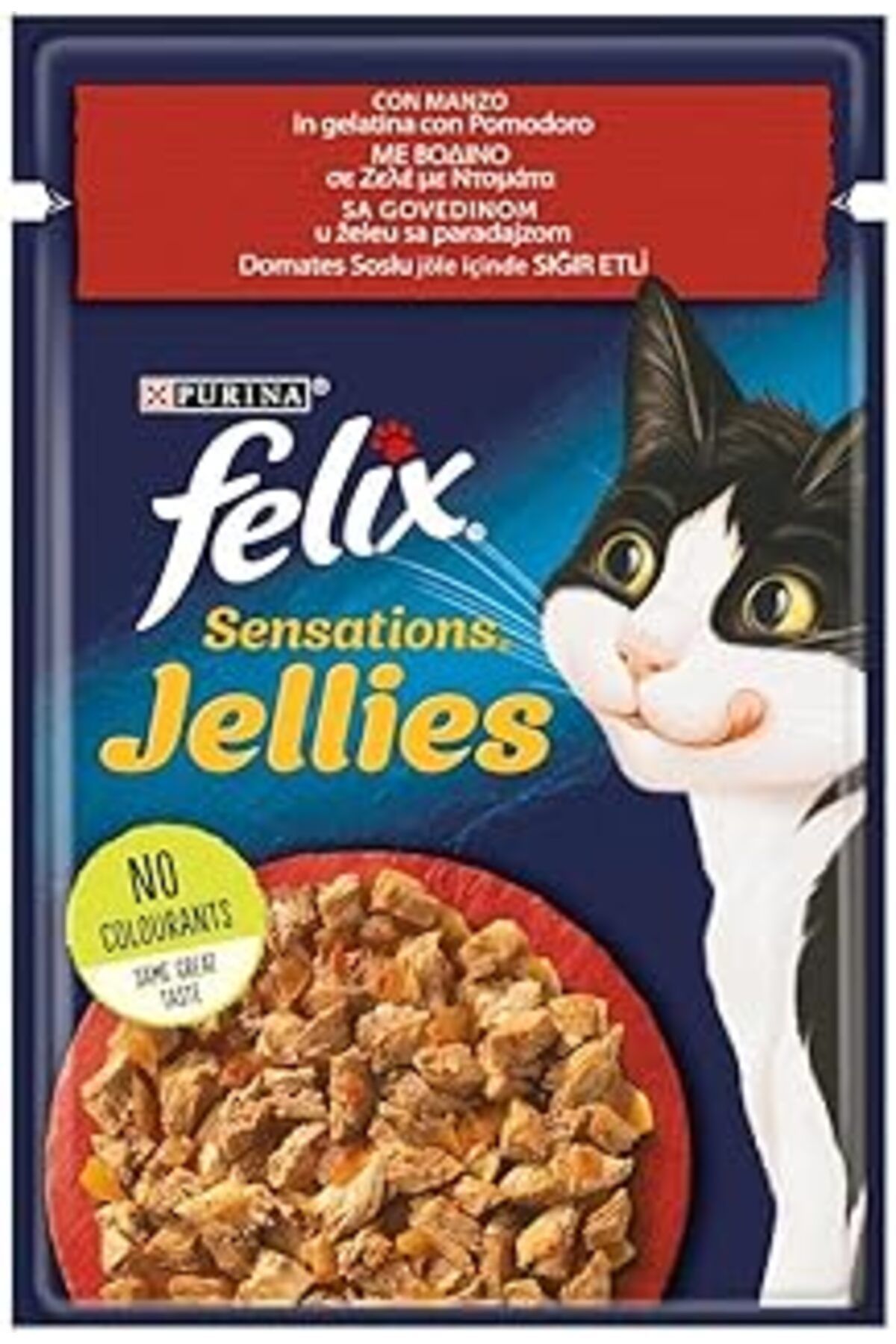 Mu Art Felix Sensation Sığır & Domatesli Yaş Maması (26 X 85 Gr)