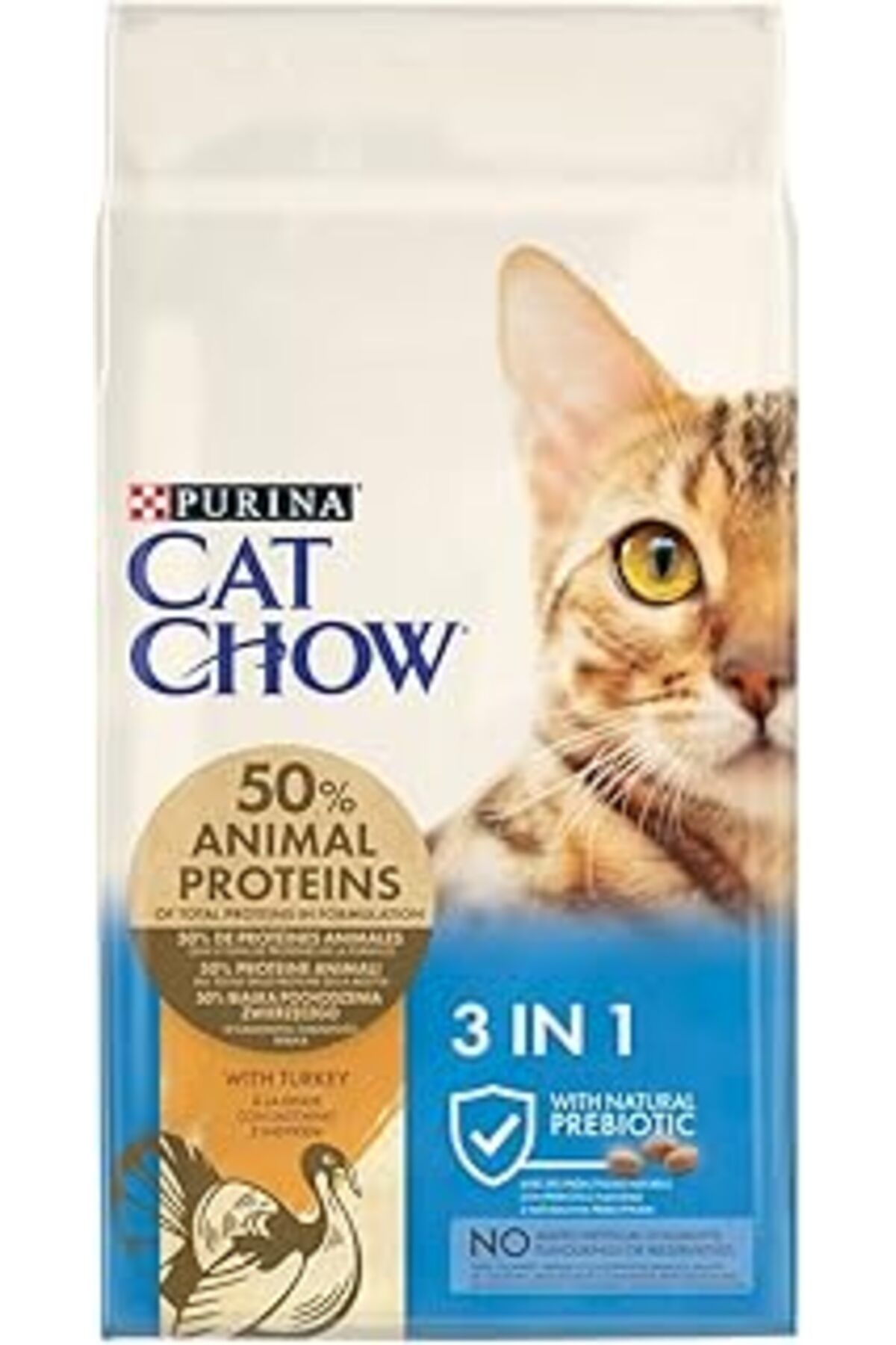 ebadi Purina Chow 3'Ü 1 Arada Hindili Kuru Sı, Yşkin, 15 Kg