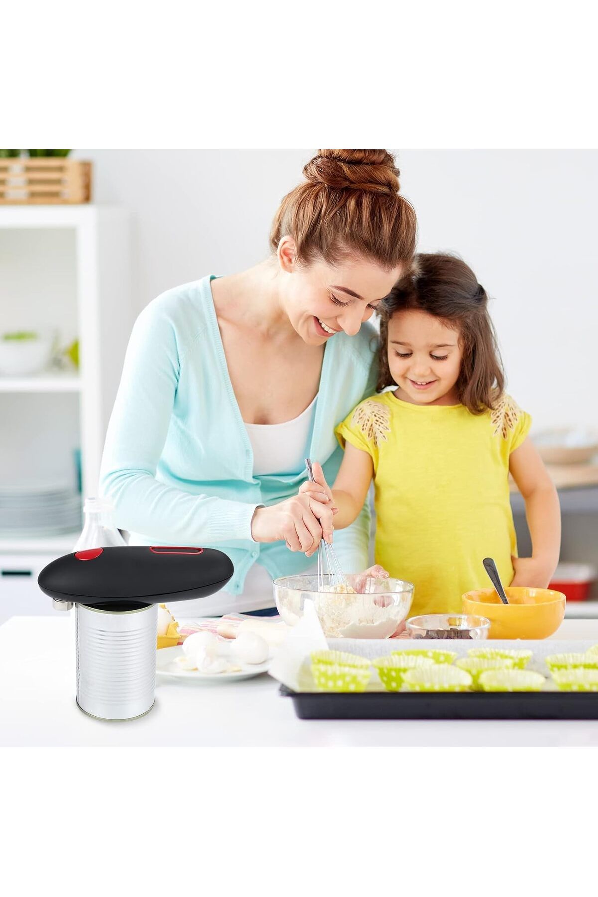 COOYA-Electric Can Opener, Automatic with One-Touch On and Off, No-sharp Edge, Battery Operated 7