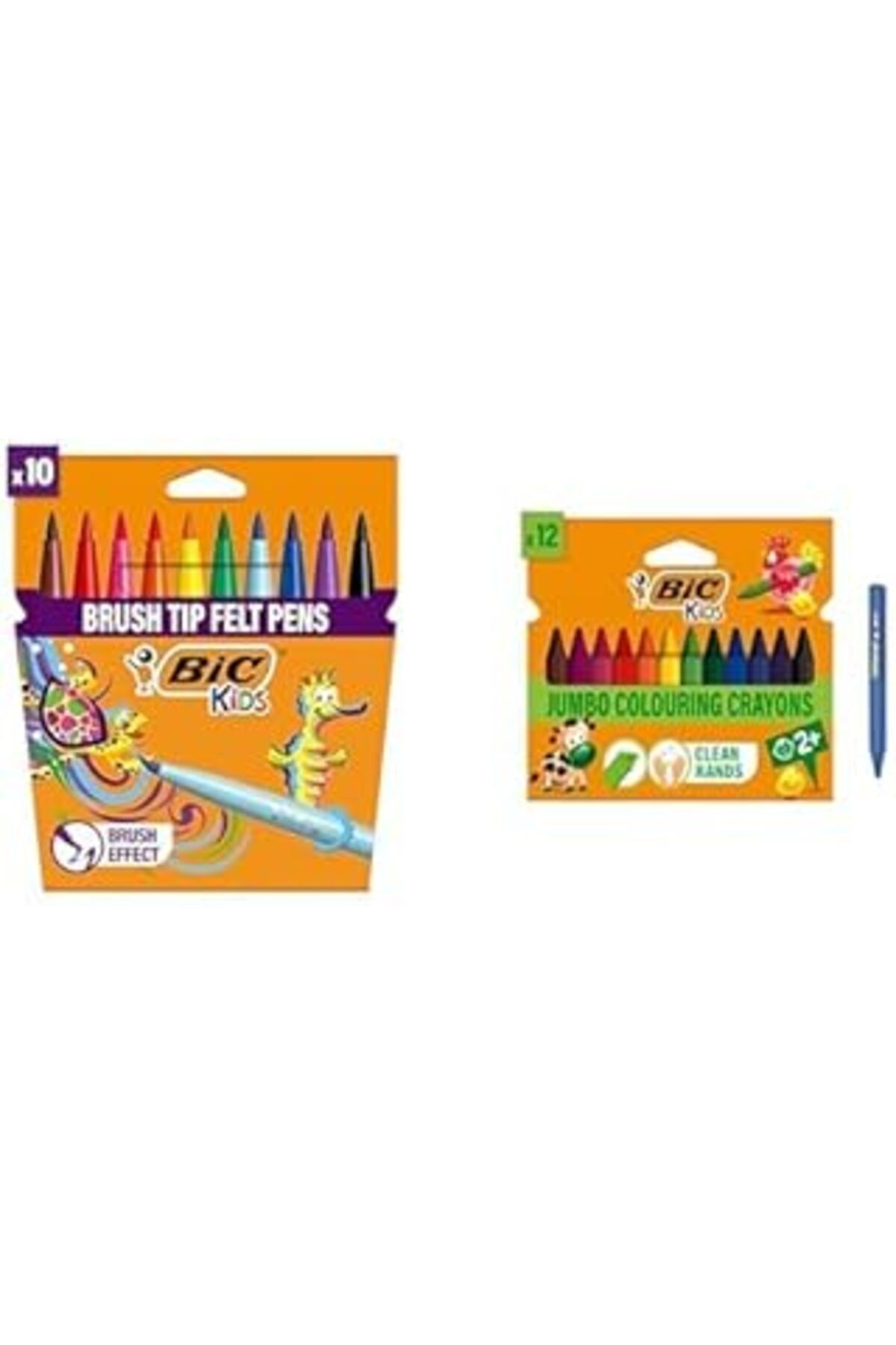 NZM TİCARET Kids Visaquarelle Fırça Uçlu Boya Ve Plastidecor Pastel Boya S (10'Lu + 12'Li)