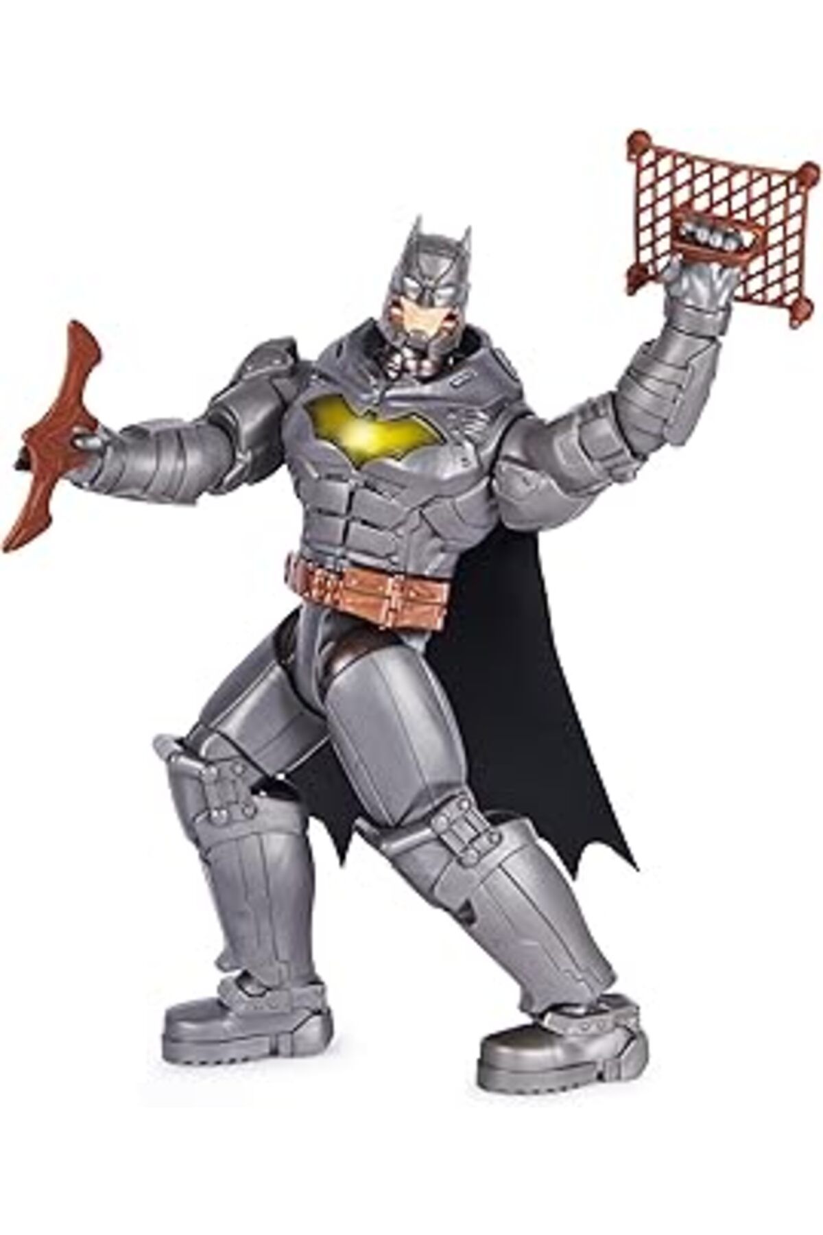 Hepta Collection Batman 30Cm Deluxe - Yumruk Ve Fırlatma Fonksiyonlu Aksiyon Figürü, 5 Parça Ekipman, Işık