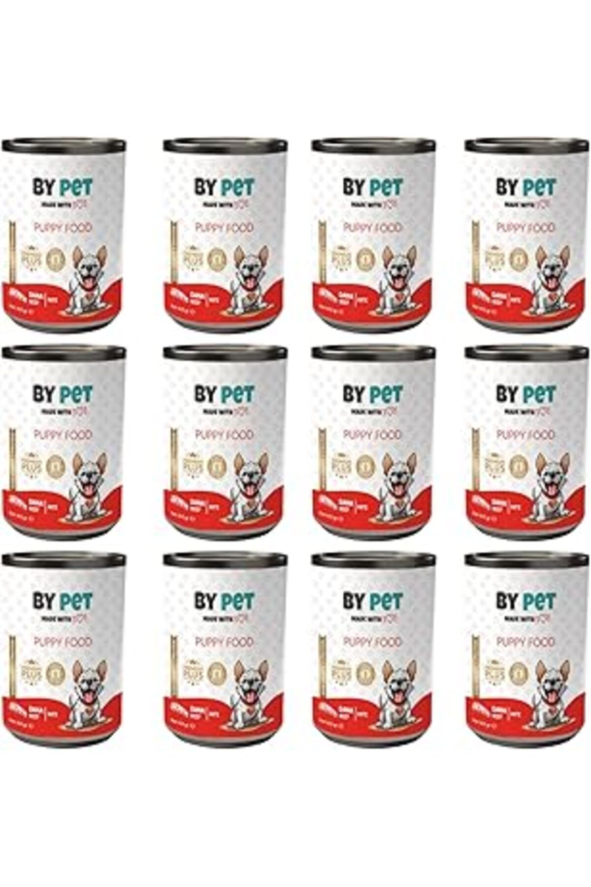 NZM TİCARET Bypet Yavru Köpekler Için Dana Etli Konserve Yaş Mama 415 gr X 12 Adet